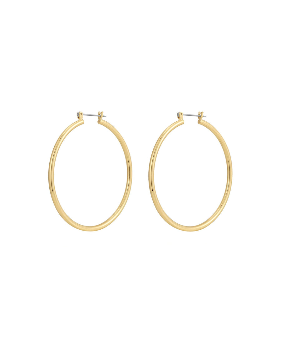 Luv AJ-Bondi Tube Hoops-Earrings-18k Gold Plated-Blue Ruby Jewellery-Vancouver Canada