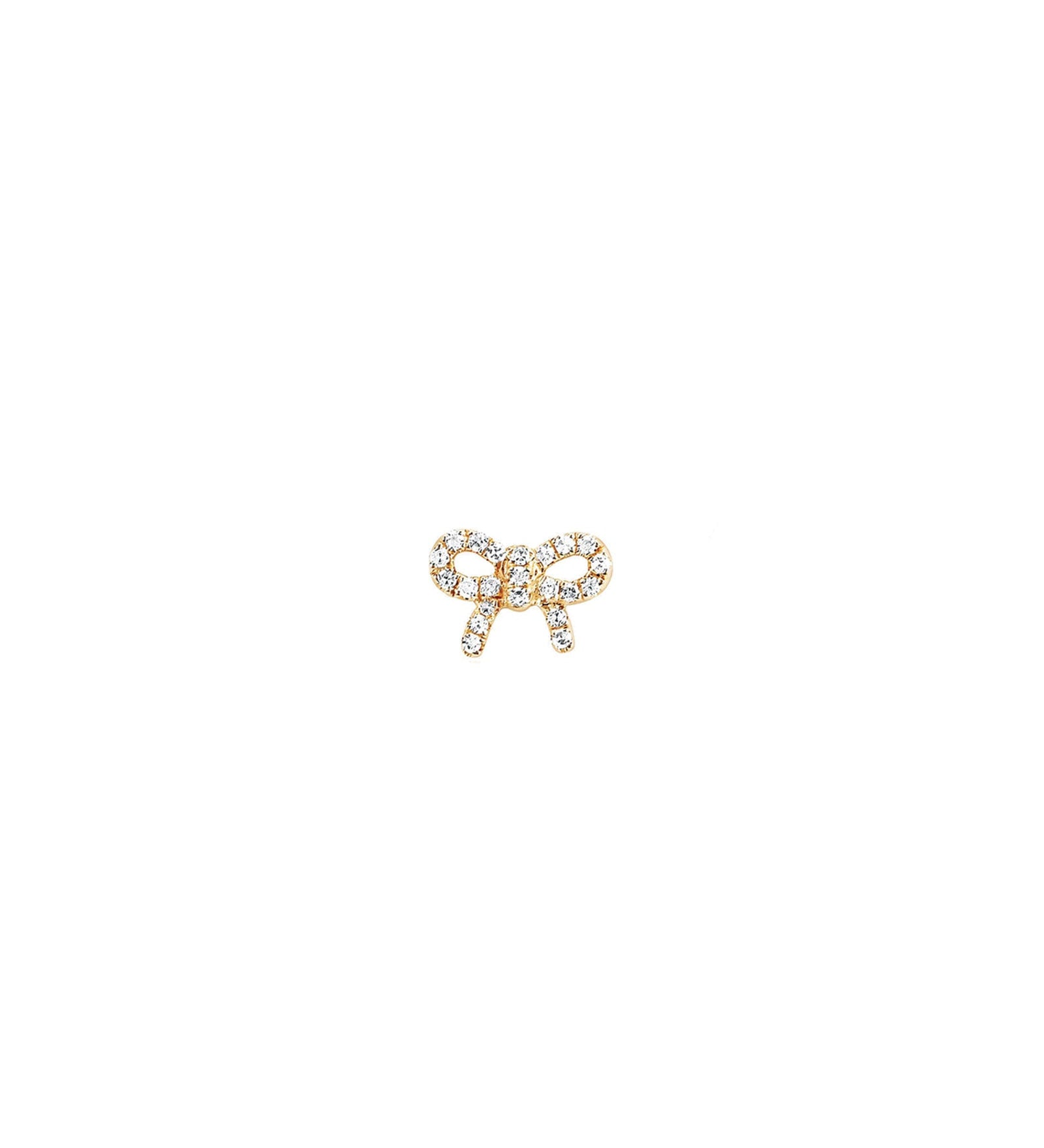 Quiet Icon-Bow Pave Stud-Earrings-14k Gold Vermeil, Cubic Zirconia-Blue Ruby Jewellery-Vancouver Canada
