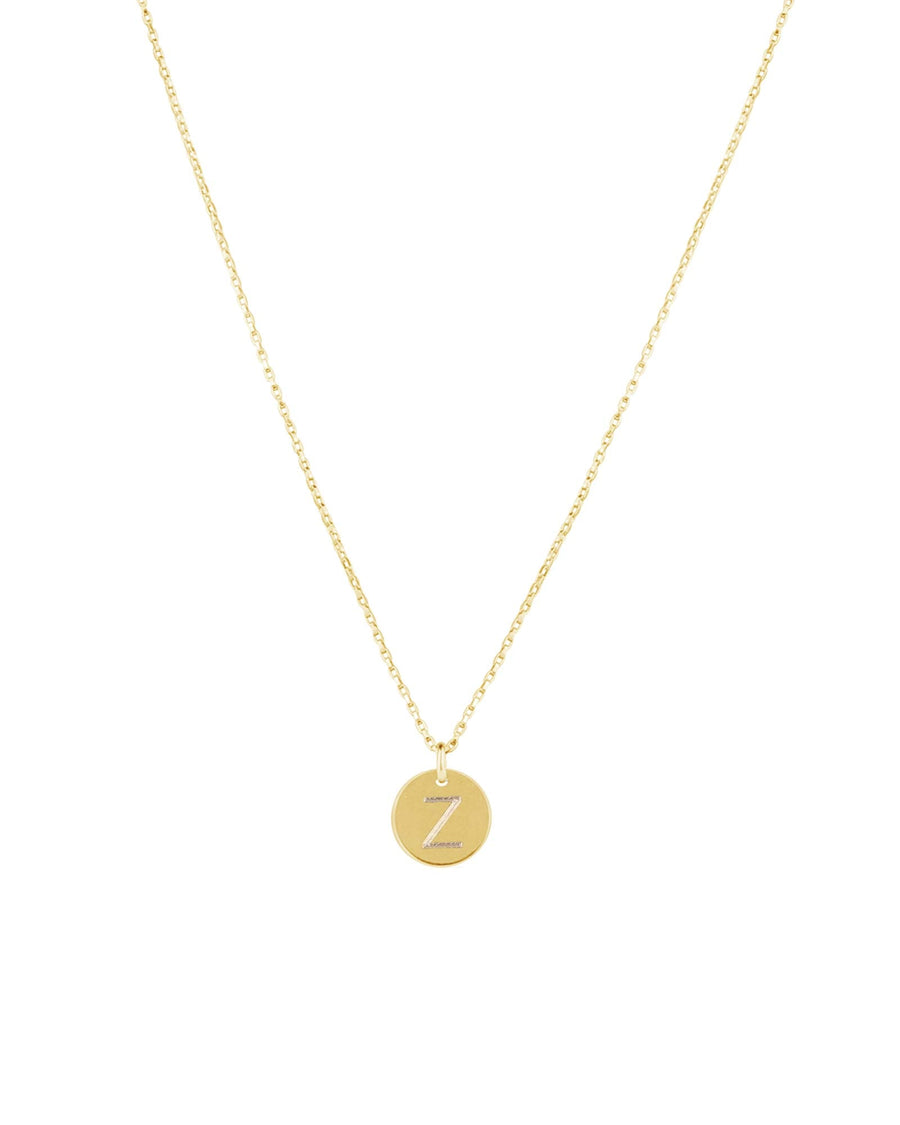 1948-Box Chain Initial Necklace-Necklaces-14k Gold-fill-Z-Blue Ruby Jewellery-Vancouver Canada