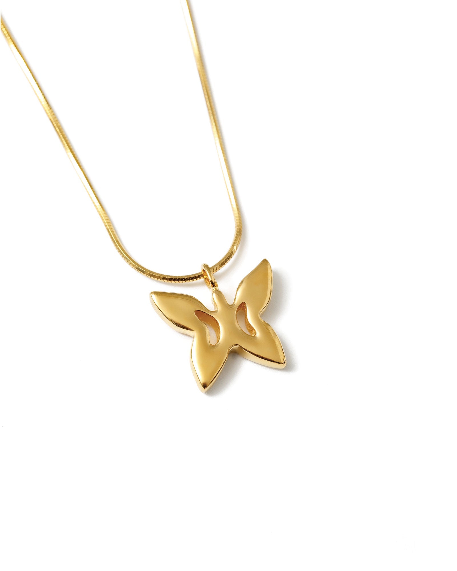 Gold butterfly charm necklace deals