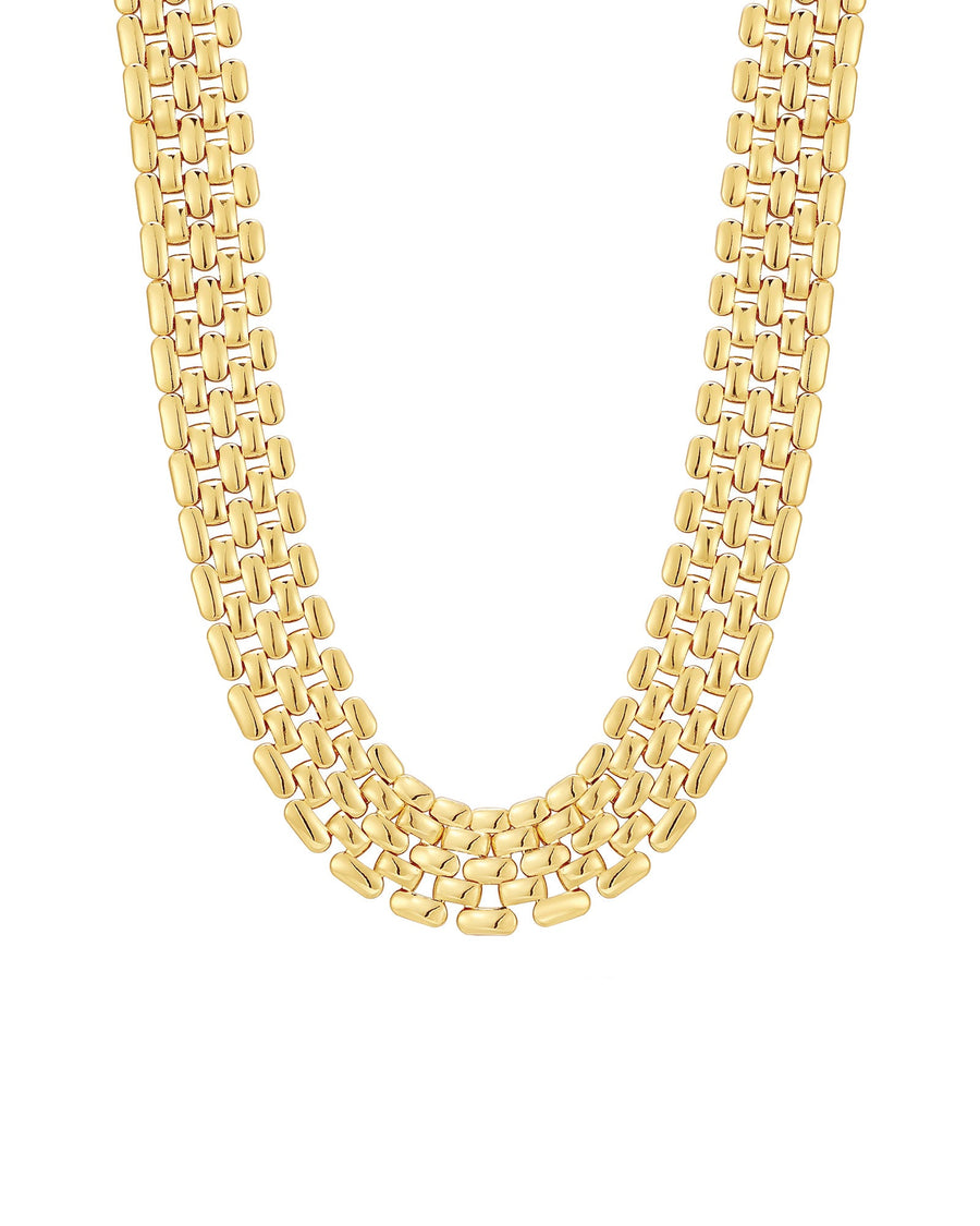 Luv AJ-Celine Chain Link Necklace-Necklaces-14k Gold Plated-Blue Ruby Jewellery-Vancouver Canada