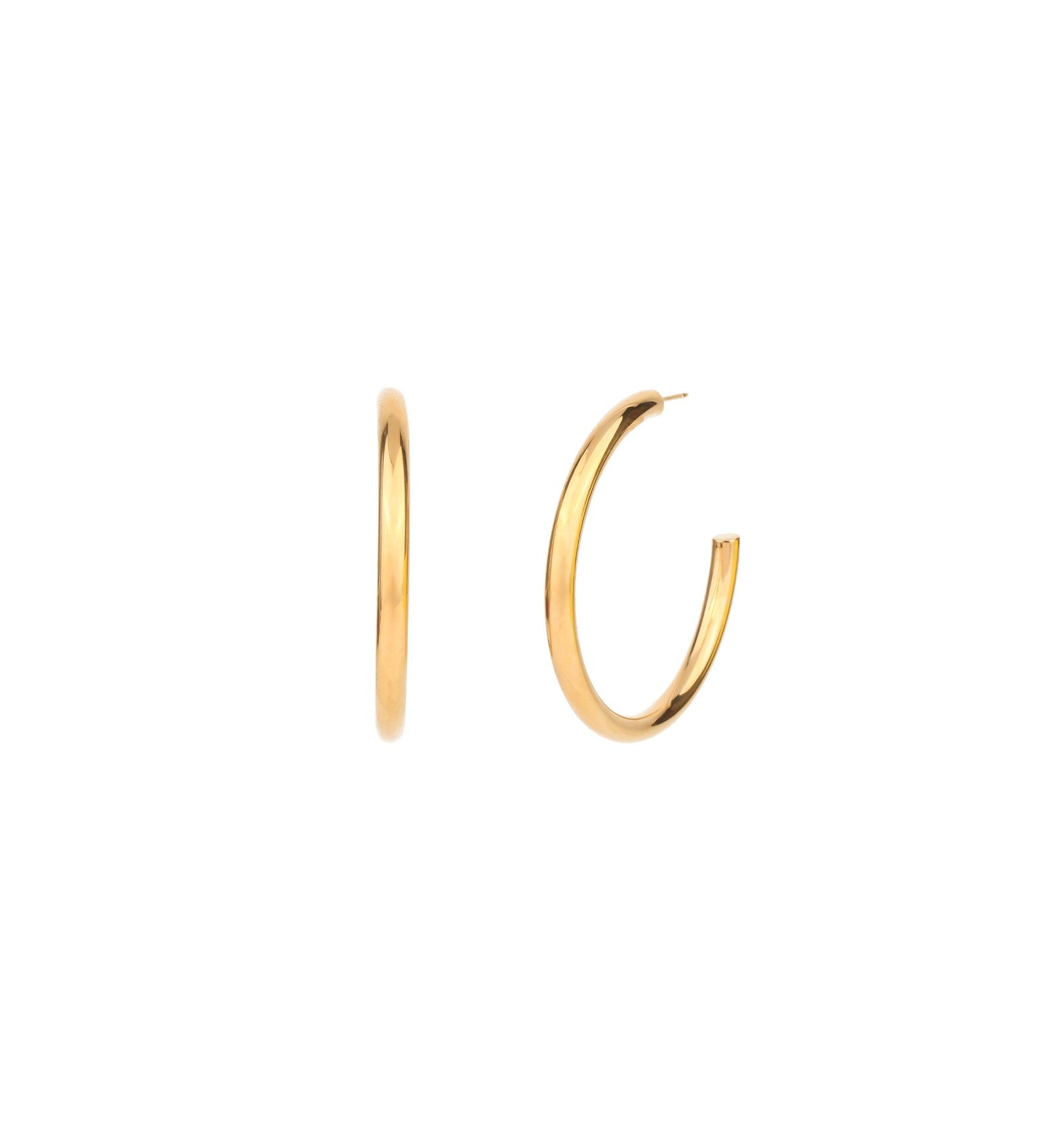 Tashi-Classic Hoops | 45mm-Earrings-14k Gold Vermeil-Blue Ruby Jewellery-Vancouver Canada