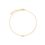 1948-CZ Anklet-Anklets-14k Gold Filled, Cubic Zirconia-Blue Ruby Jewellery-Vancouver Canada