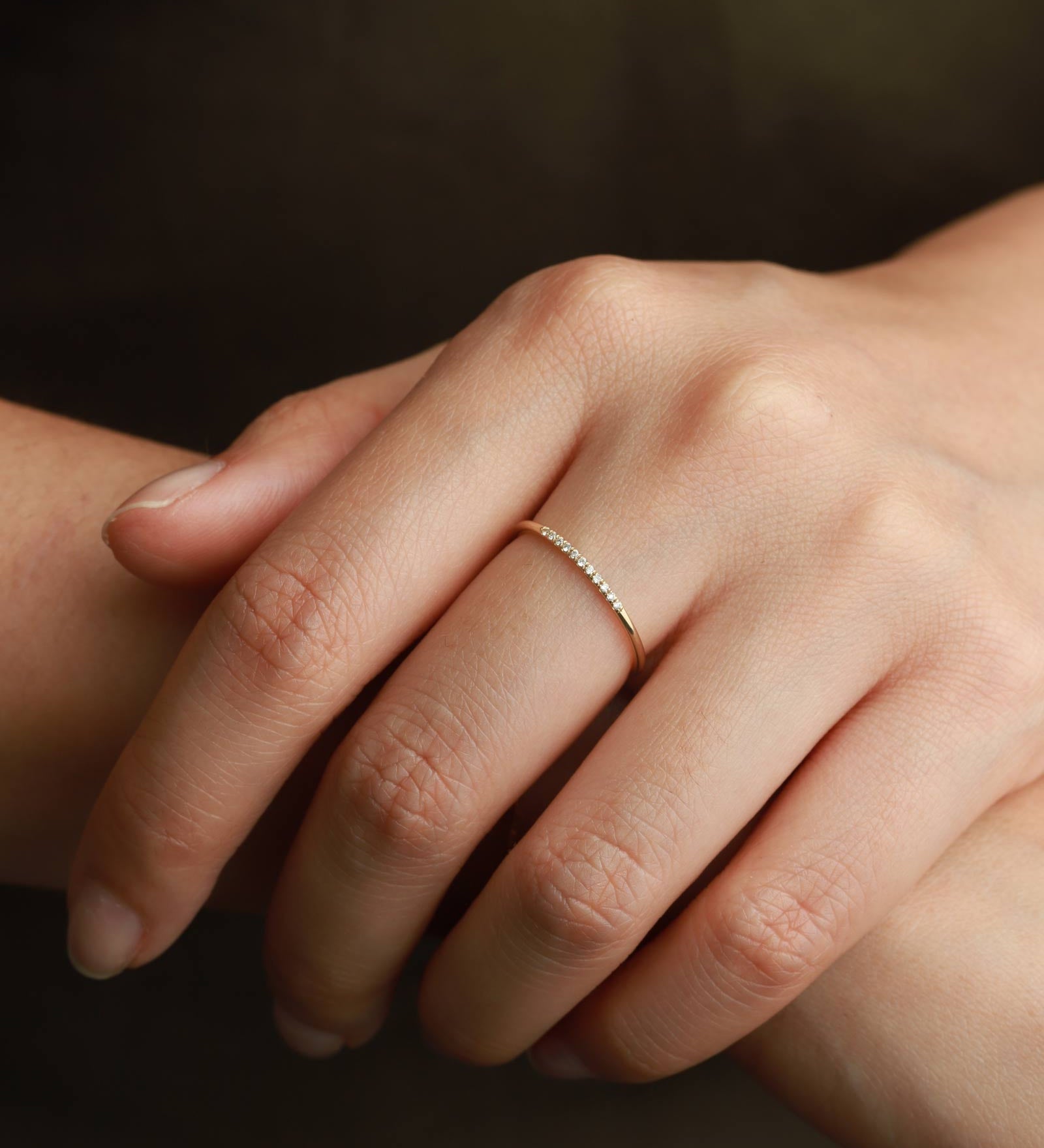 Vale-Demi Pavé Diamond Ring-Rings-Blue Ruby Jewellery-Vancouver Canada