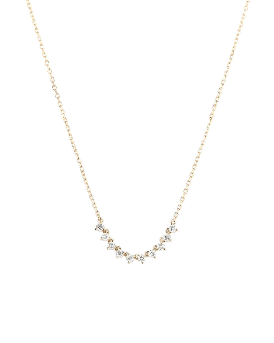 Adina Reyter-Diamond Rounds Chain Necklace-Necklaces-14k Yellow Gold, Diamond-Blue Ruby Jewellery-Vancouver Canada