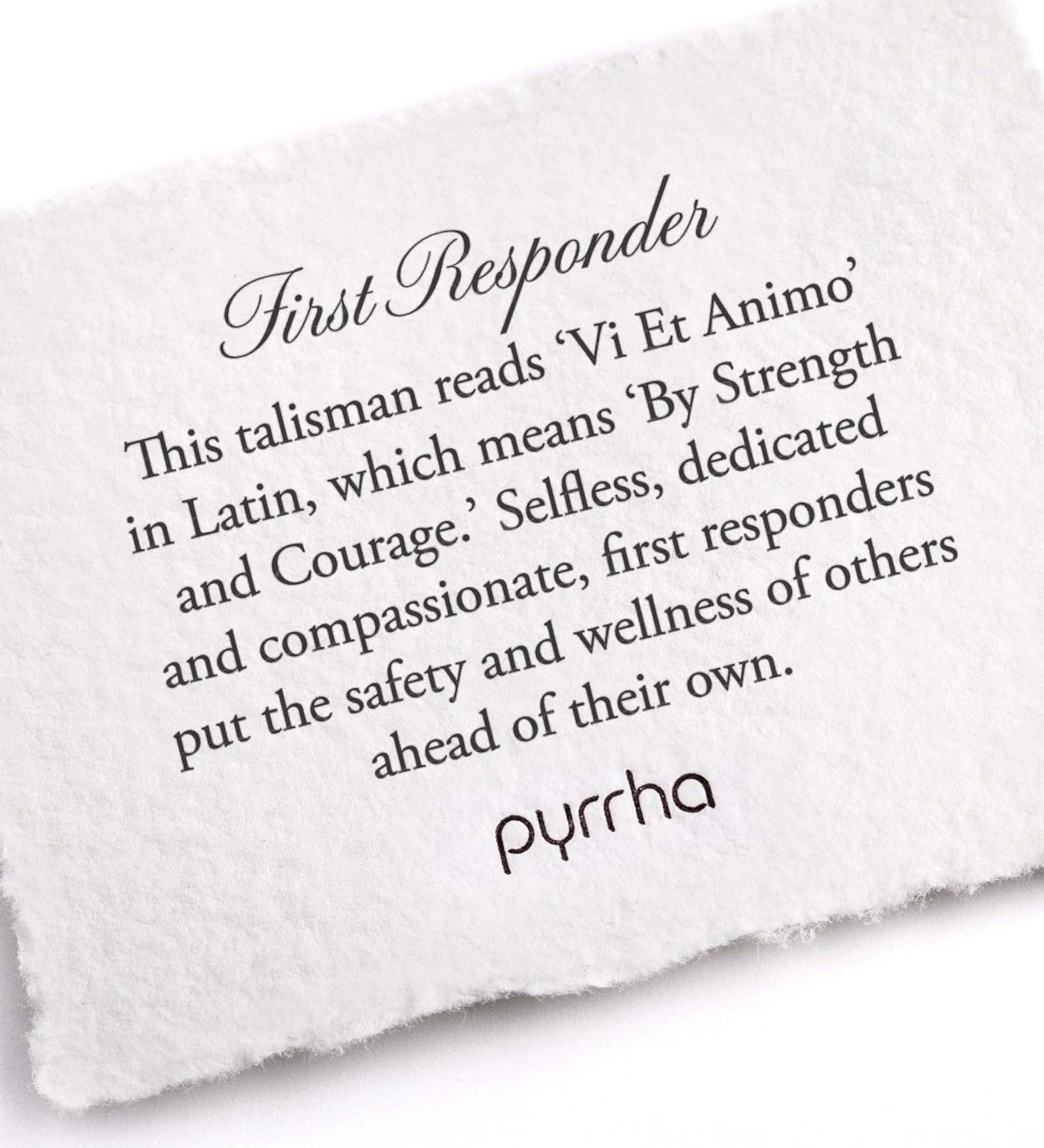 Pyrrha-First Responder 14k Gold Talisman-Necklaces-14k Yellow Gold-Blue Ruby Jewellery-Vancouver Canada