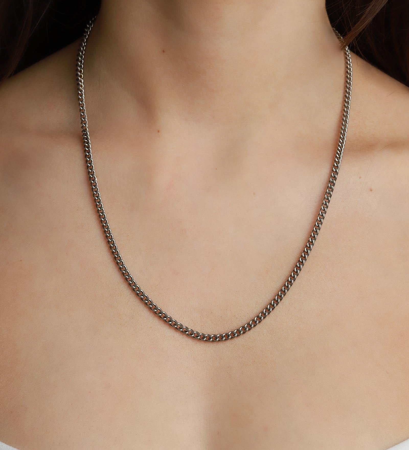 Pyrrha-Heavy Curb Chain-Necklaces-Blue Ruby Jewellery-Vancouver Canada