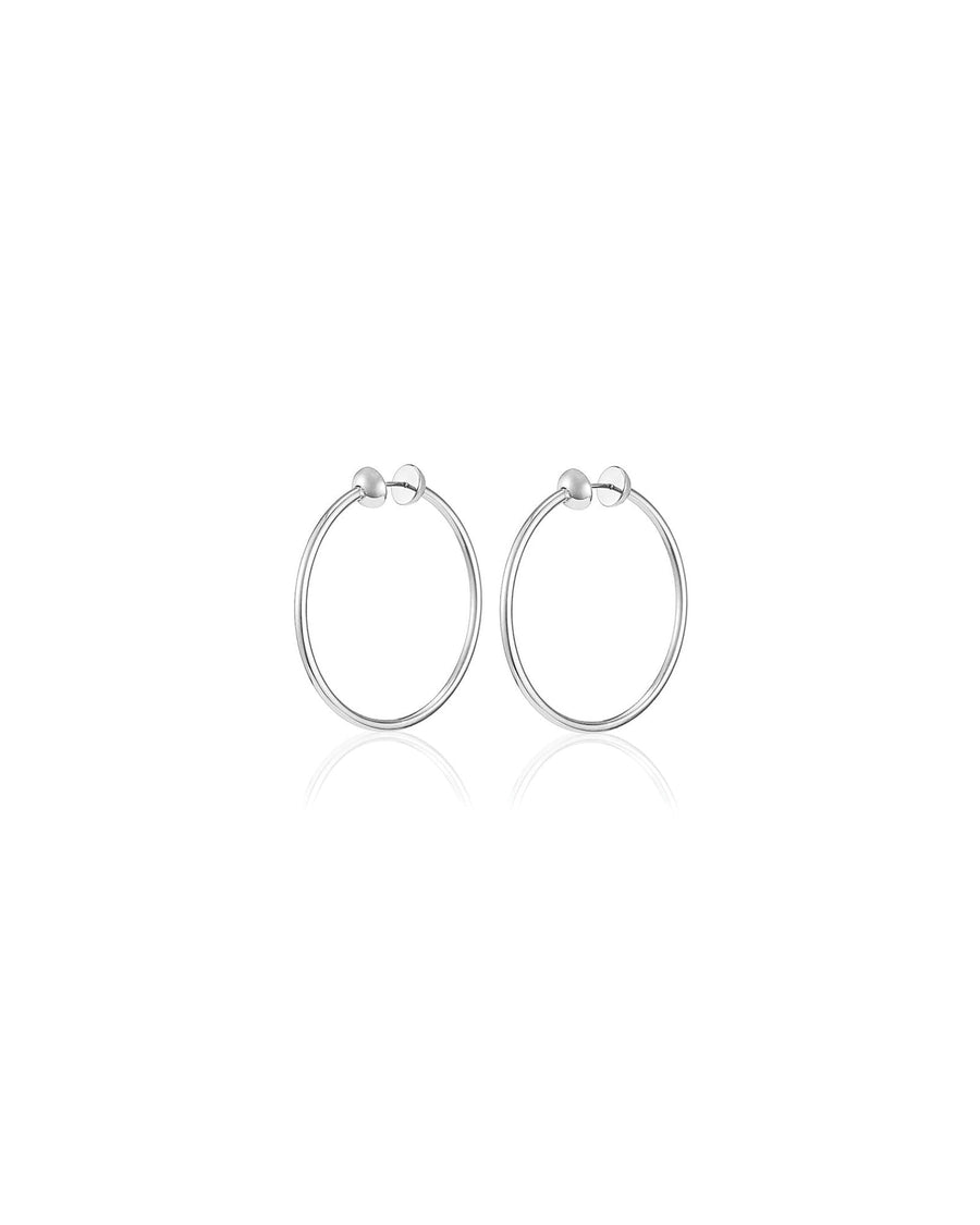 Jenny Bird-Icon Hoops | Small-Earrings-Silver Plated-Blue Ruby Jewellery-Vancouver Canada