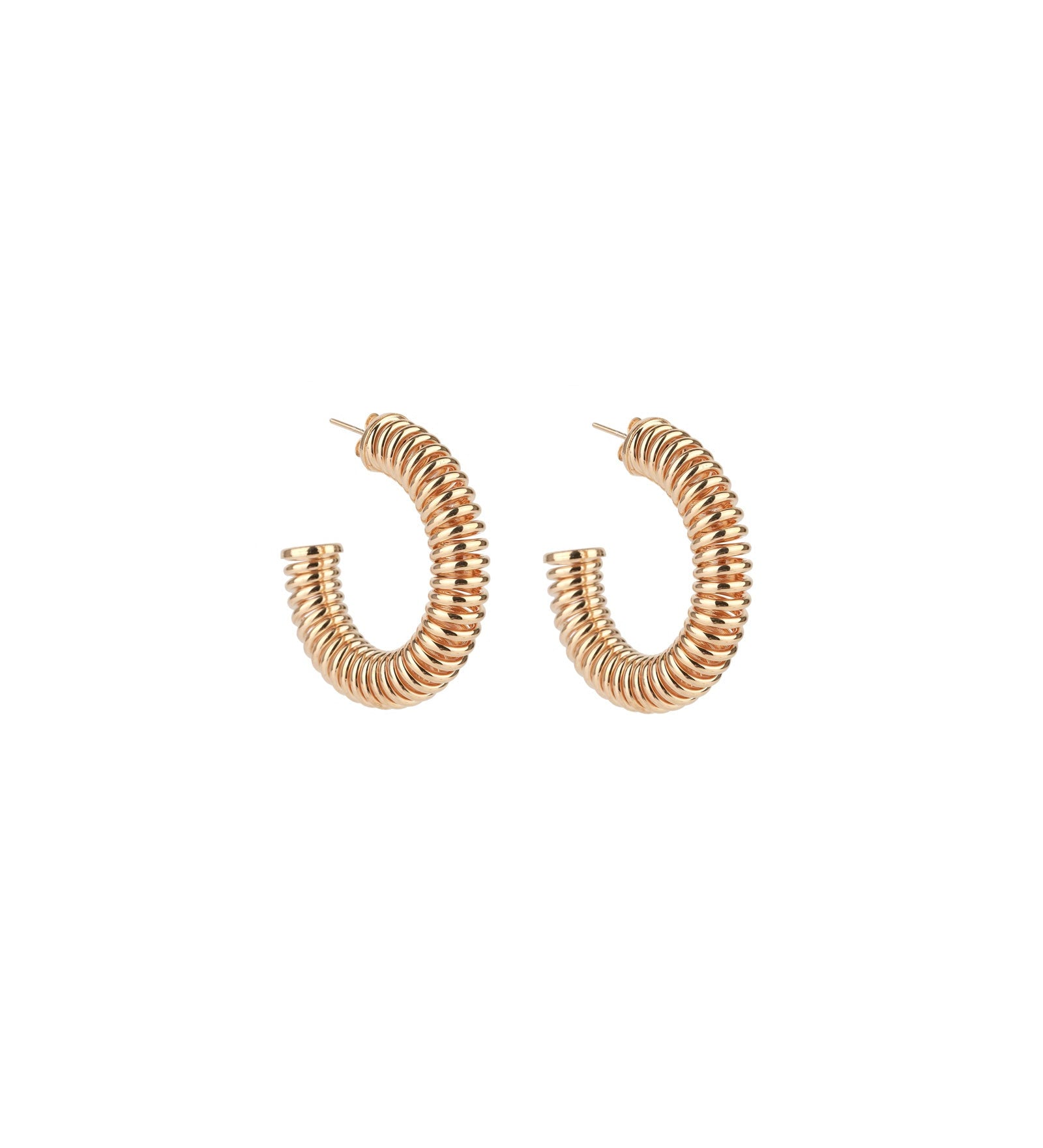 Martha Calvo-Mini Spring Hoops-Earrings-14k Gold Plated-Blue Ruby Jewellery-Vancouver Canada