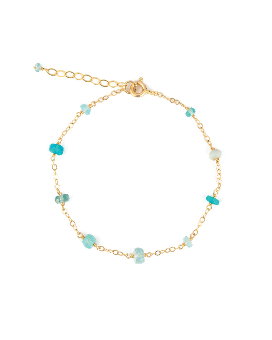 Gem Jar-Mixed Stone Station Bracelet-Bracelets-14k Gold Filled, Multi-Blue Ruby Jewellery-Vancouver Canada