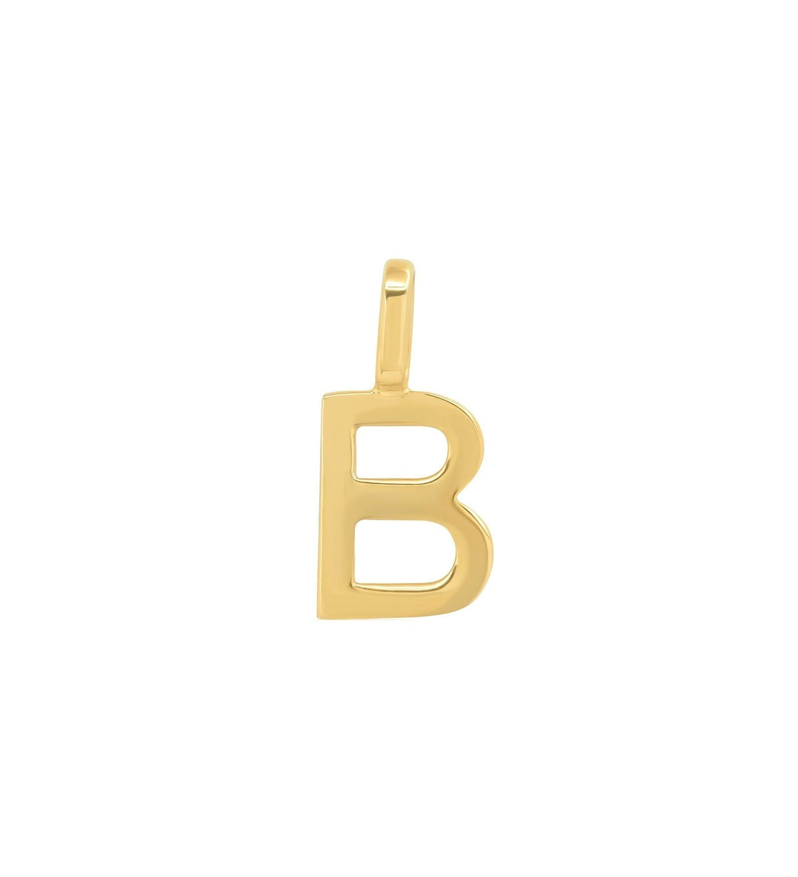 Tai Fine-Monogram Pendant-Necklaces-14k Yellow Gold-B-Blue Ruby Jewellery-Vancouver Canada