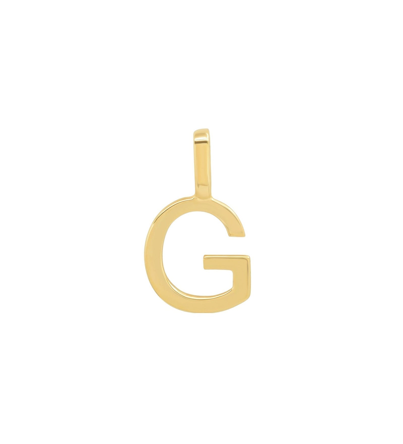 Tai Fine-Monogram Pendant-Necklaces-14k Yellow Gold-G-Blue Ruby Jewellery-Vancouver Canada