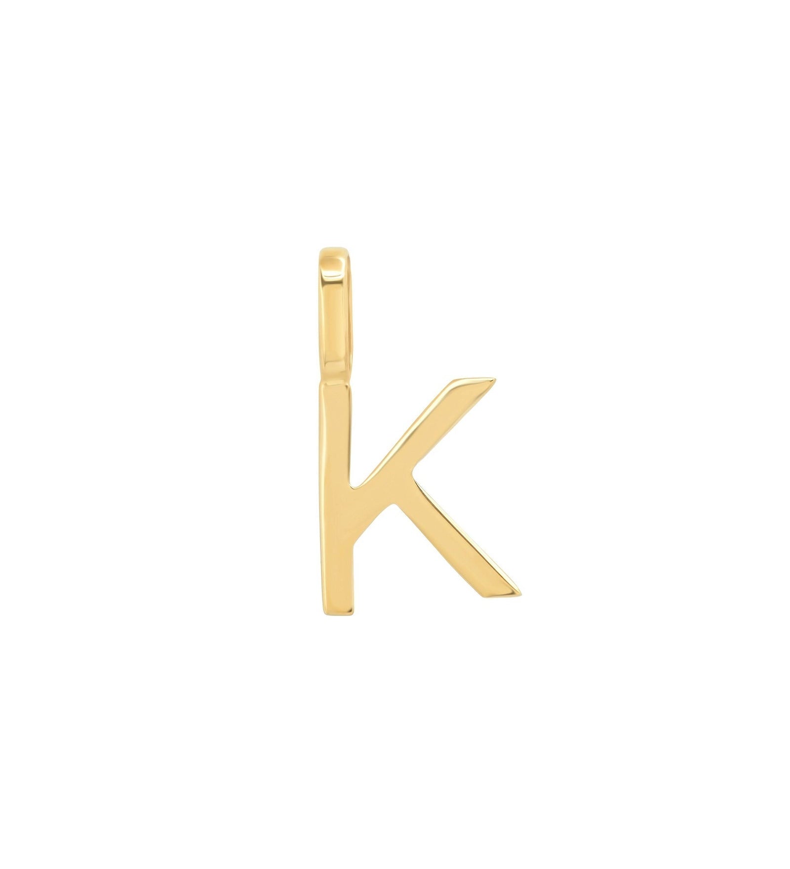 Tai Fine-Monogram Pendant-Necklaces-14k Yellow Gold-K-Blue Ruby Jewellery-Vancouver Canada