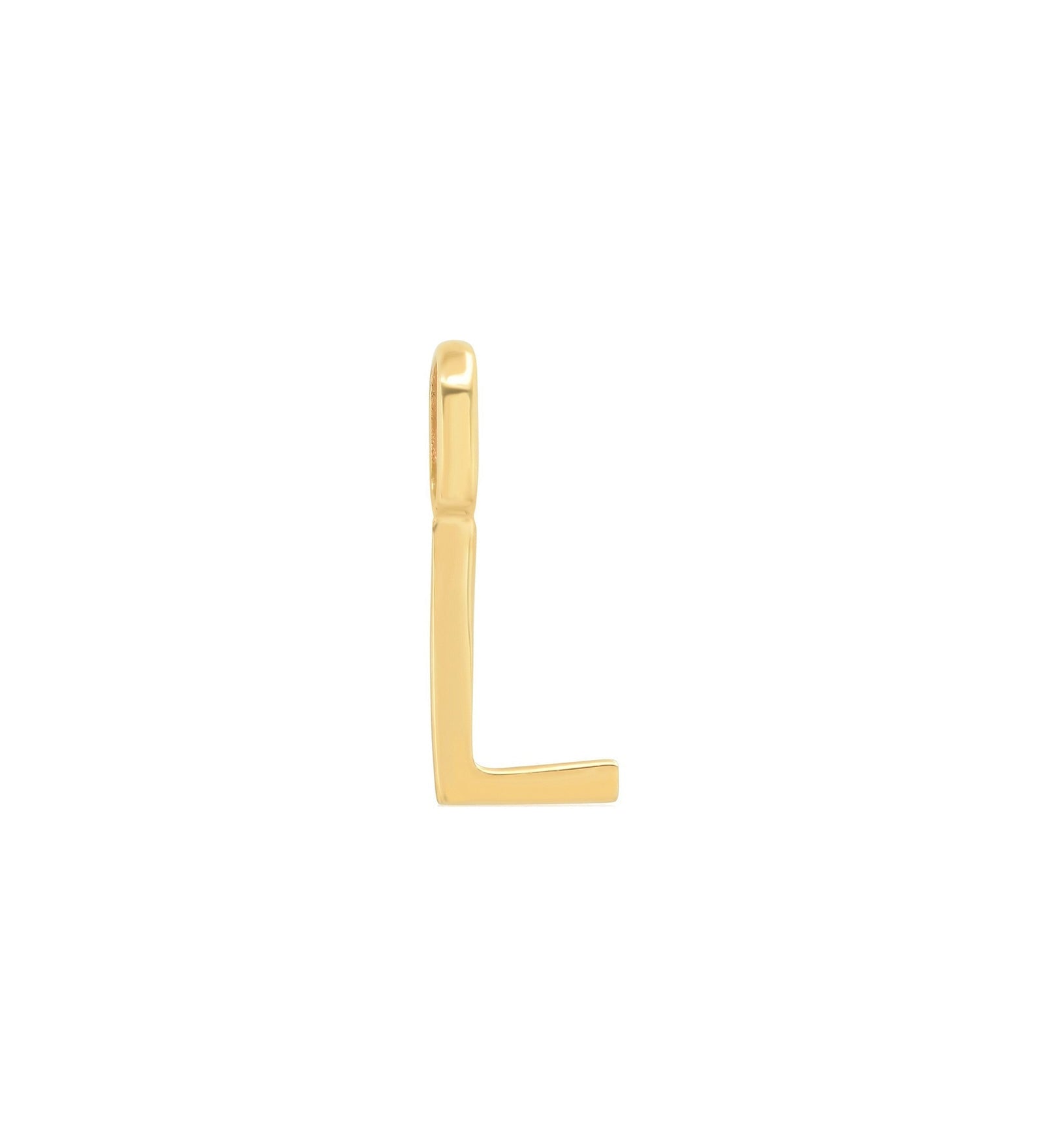 Tai Fine-Monogram Pendant-Necklaces-14k Yellow Gold-L-Blue Ruby Jewellery-Vancouver Canada