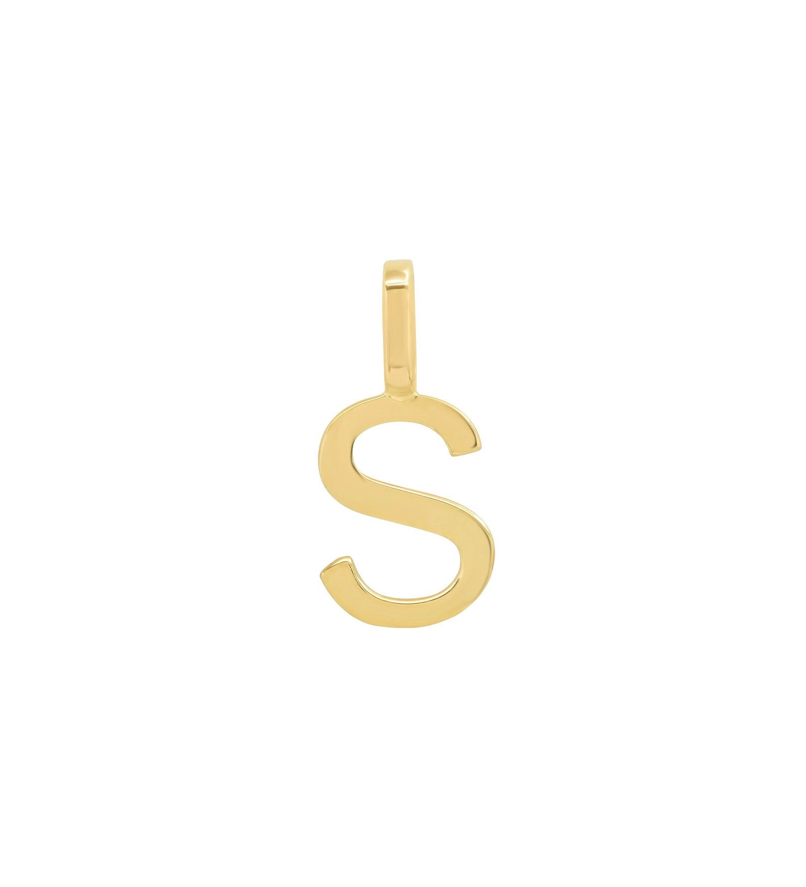Tai Fine-Monogram Pendant-Necklaces-14k Yellow Gold-S-Blue Ruby Jewellery-Vancouver Canada