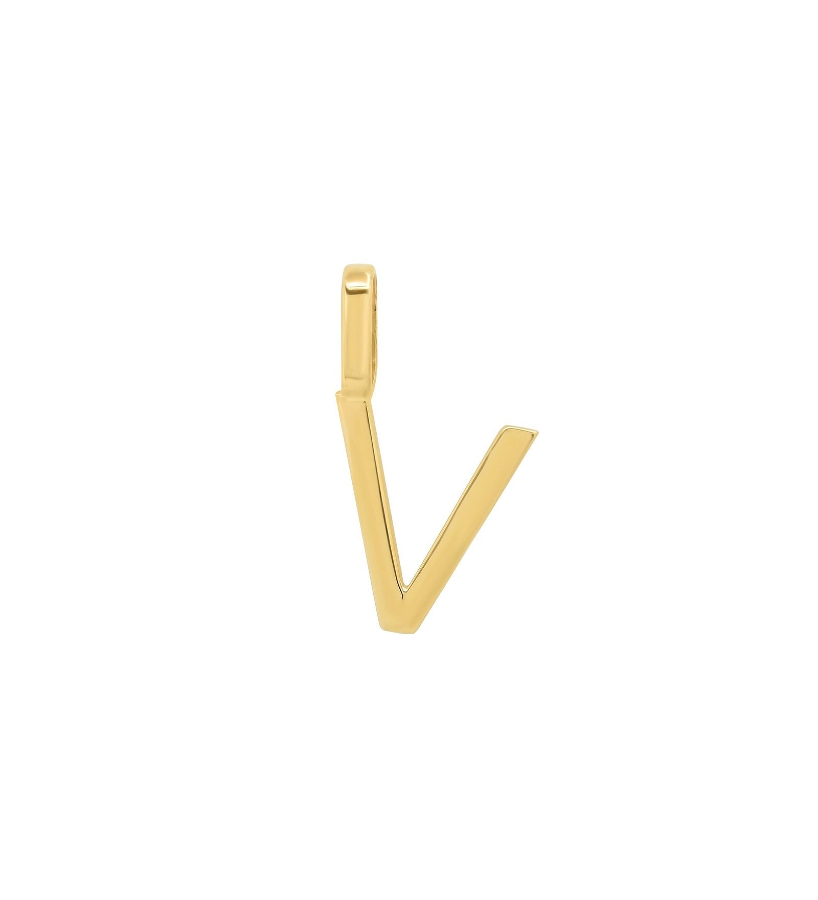 Tai Fine-Monogram Pendant-Necklaces-14k Yellow Gold-V-Blue Ruby Jewellery-Vancouver Canada