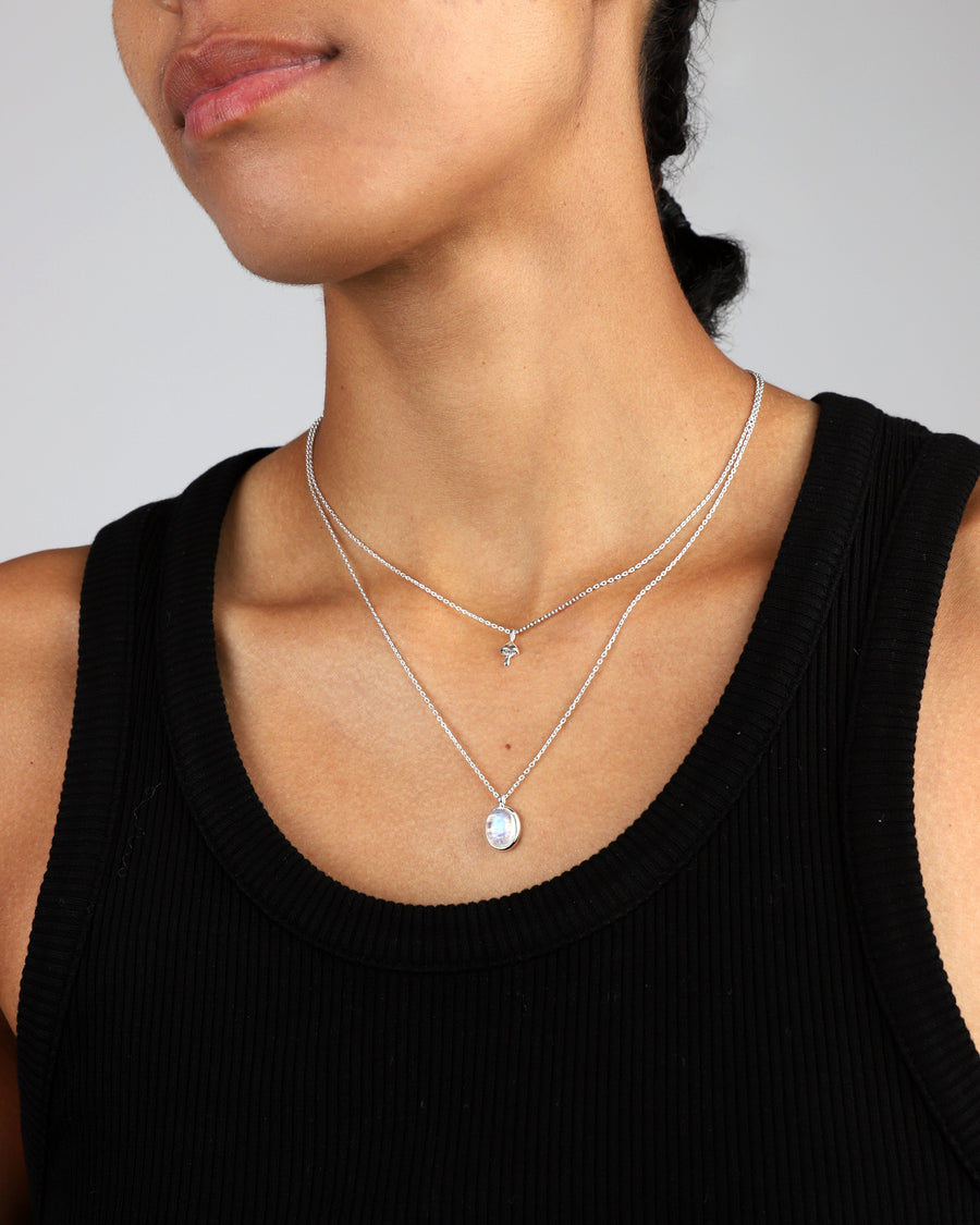 Tashi-Mushroom Necklace-Necklaces-Sterling Silver-Blue Ruby Jewellery-Vancouver Canada