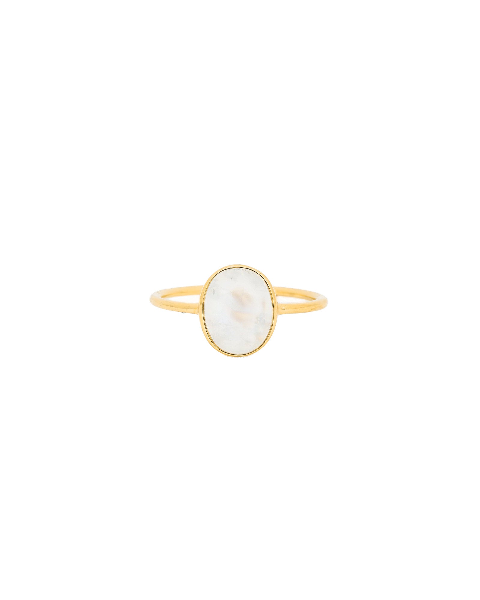 Tashi Oval Stone Ring Blue Ruby Jewellery Canada 14k Gold Vermeil Rainbow Moonstone 7