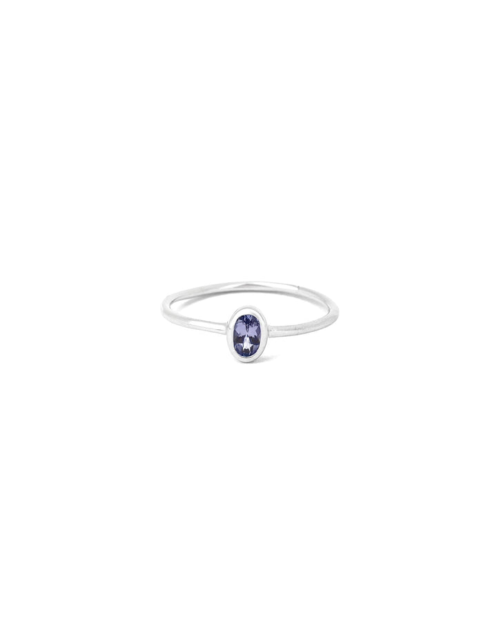 Tashi-Oval Stone Ring-Rings-Sterling Silver, Tanzanite-5-Blue Ruby Jewellery-Vancouver Canada