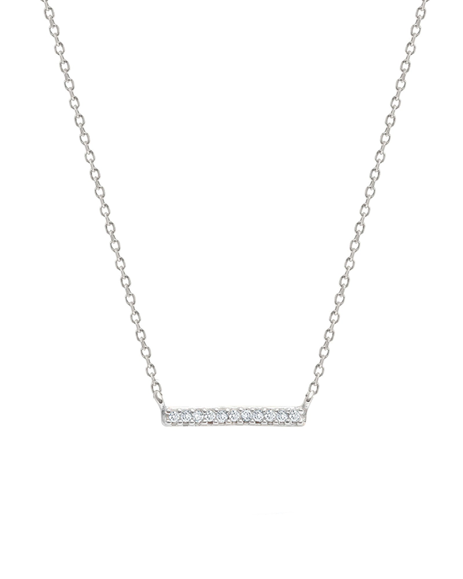 Adina Reyter Pave Bar Necklace Silver Diamond Blue Ruby Jewellery Canada