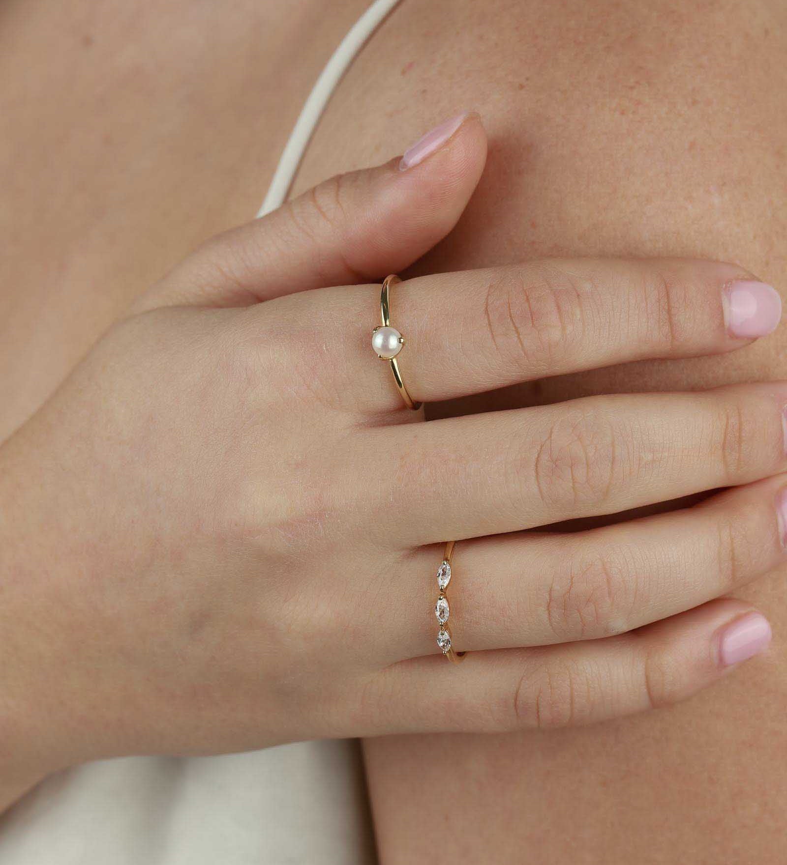 Tashi-Pearl Ring-Rings-Blue Ruby Jewellery-Vancouver Canada