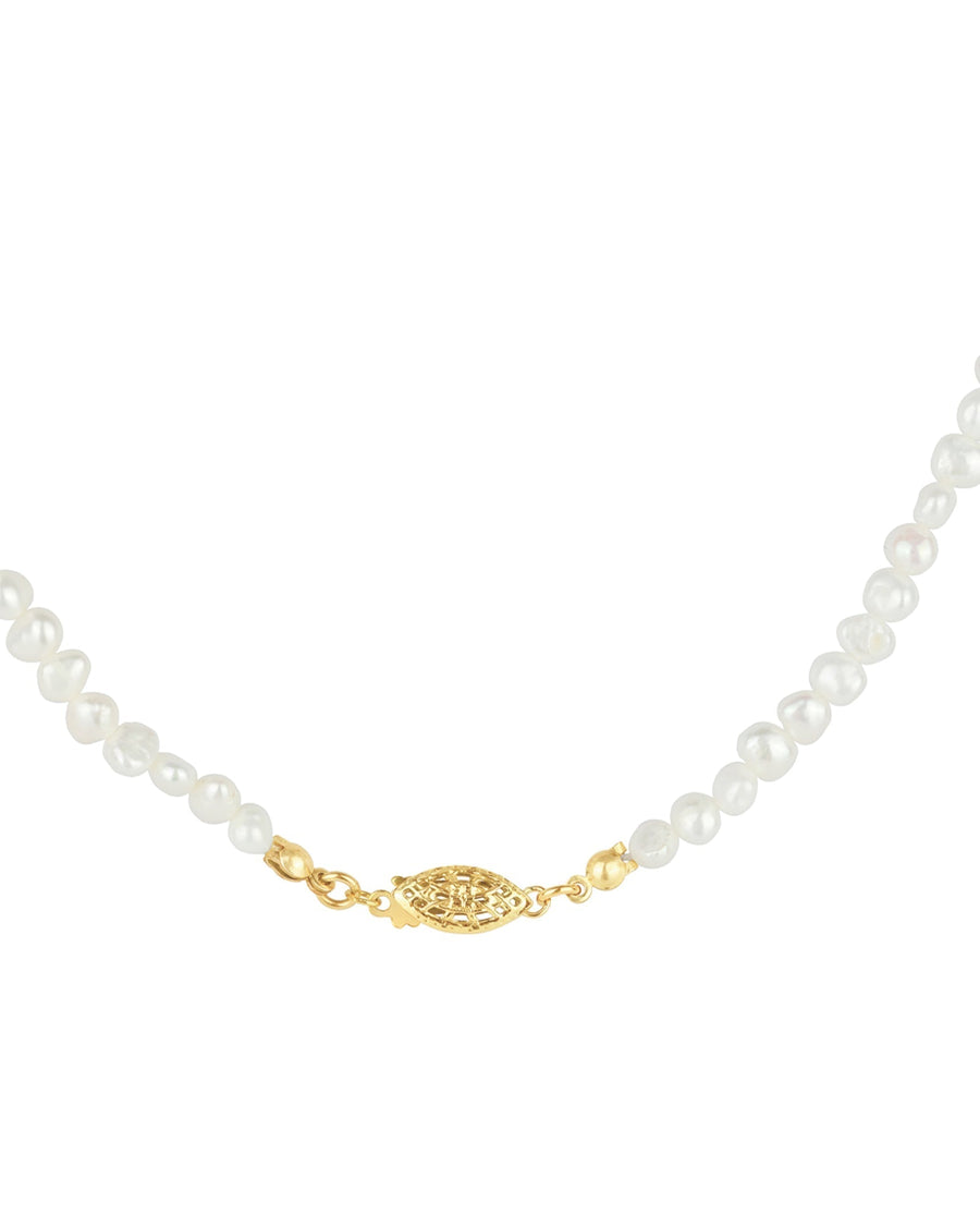Poppy Rose-Pearl Strand Necklace I 4mm-Necklaces-14k Gold-fill, Freshwater Pearl-Blue Ruby Jewellery-Vancouver Canada