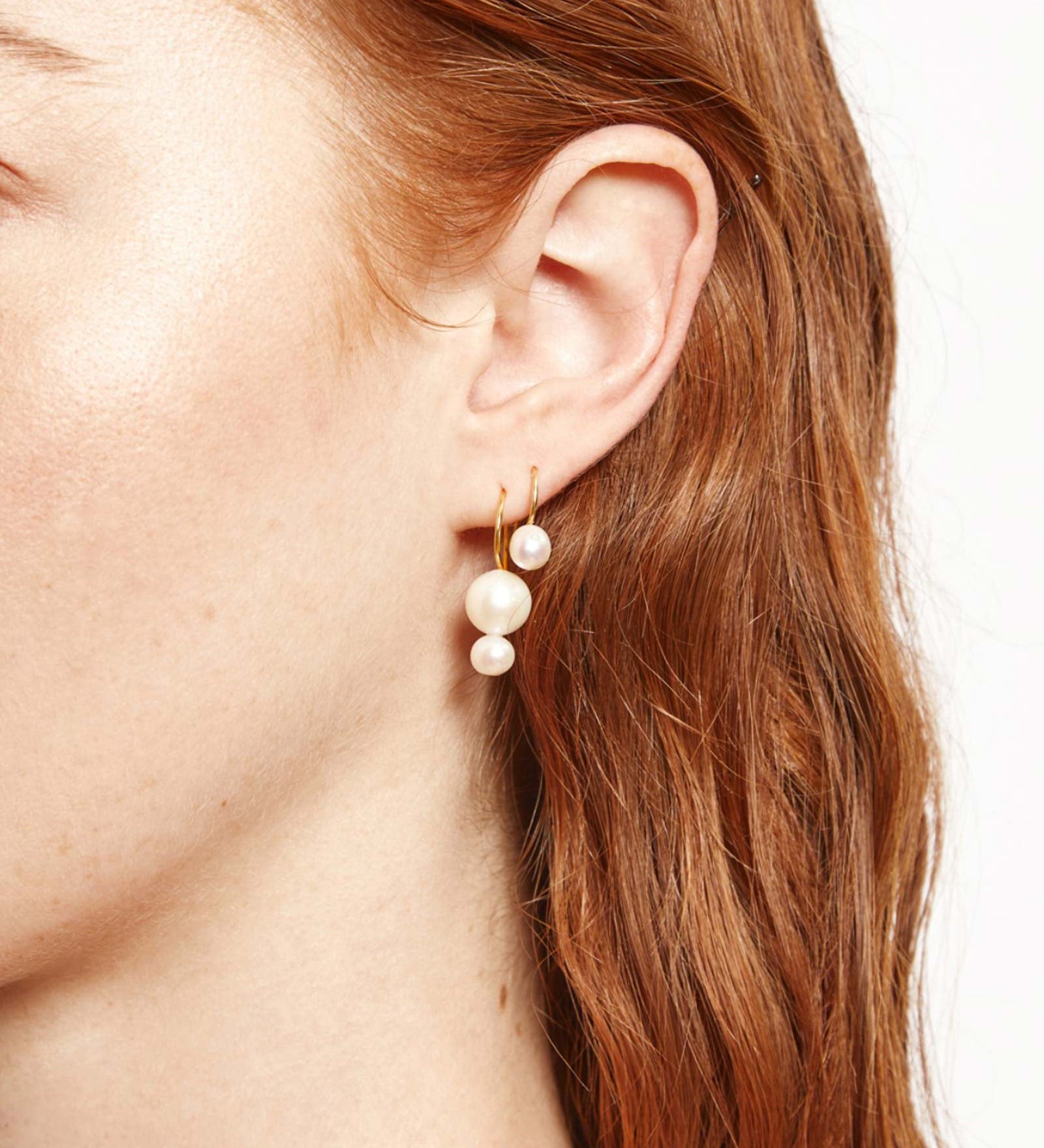 Chan Luu-Pheobe Drop Earrings-Earrings-18k Gold Vermeil, White Pearl-Blue Ruby Jewellery-Vancouver Canada