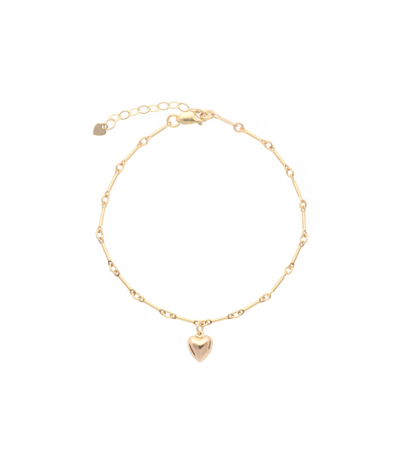 Cause We Care-Puffy Heart Bracelet-Bracelets-14k Gold Filled-Blue Ruby Jewellery-Vancouver Canada
