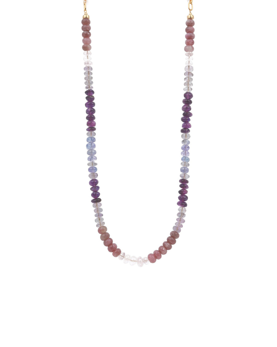 Gem Jar-Purple + Pink Stone Necklace-Necklaces-14k Gold Filled, Morganite-Blue Ruby Jewellery-Vancouver Canada