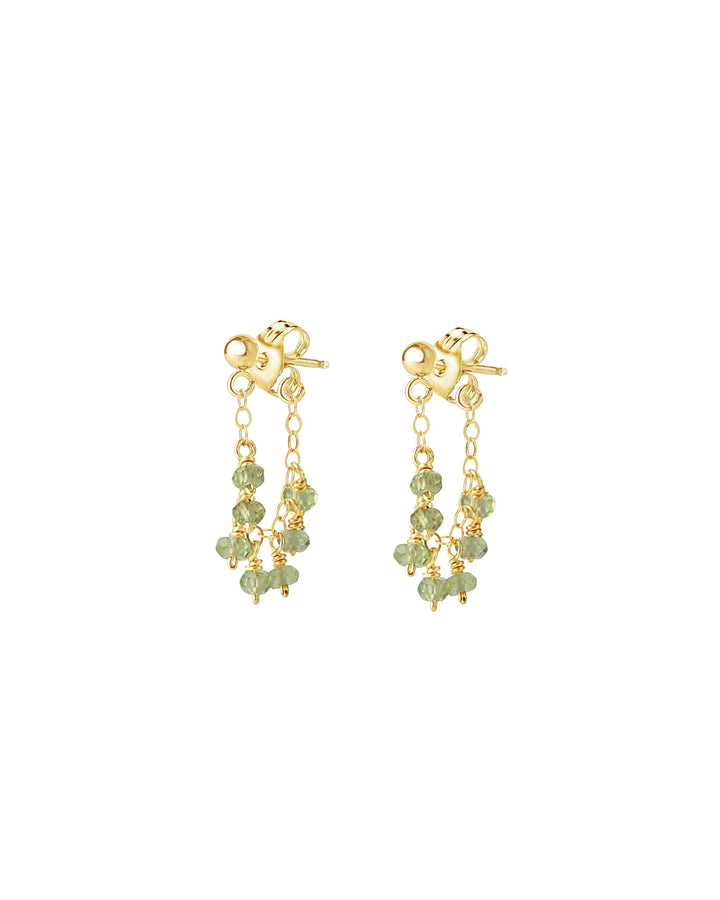 Poppy Rose-Shalom Studs-Earrings-14k Gold Filled, Peridot-Blue Ruby Jewellery-Vancouver Canada