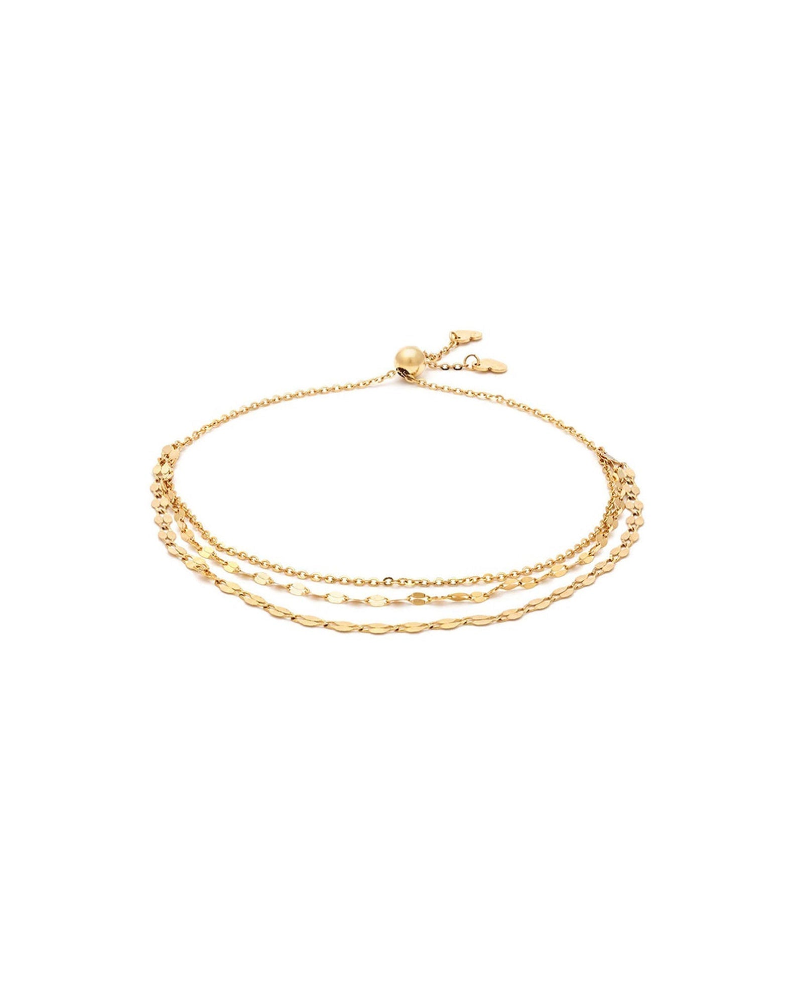 Leah Alexandra Fine Shimmer Bolo Bracelet 10k Yellow Gold