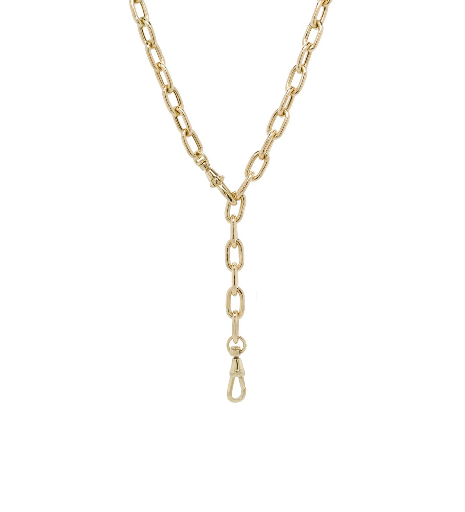 Zoe Chicco-Square Oval Chain Necklace | XL-Necklaces-14k Yellow Gold-Blue Ruby Jewellery-Vancouver Canada