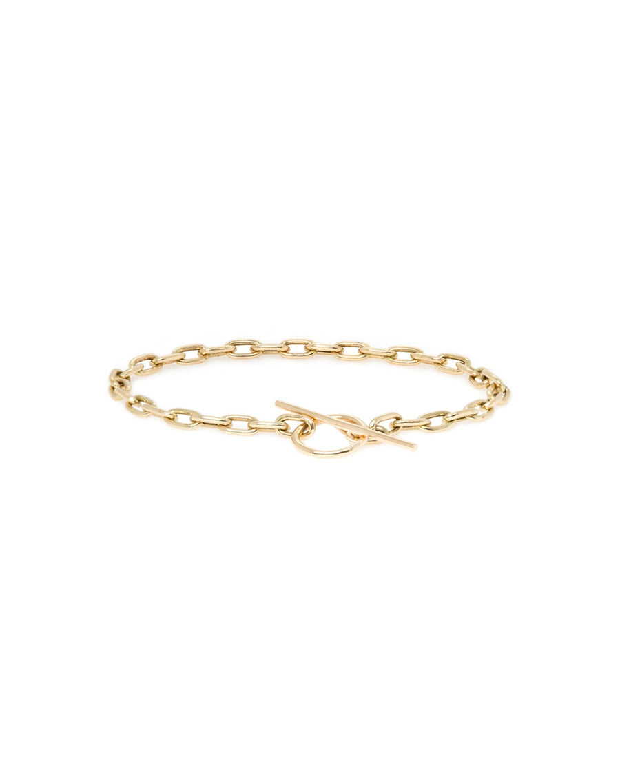 Zoe Chicco-Square Oval Link Toggle Bracelet I Medium-Bracelets-14k Yellow Gold-Blue Ruby Jewellery-Vancouver Canada