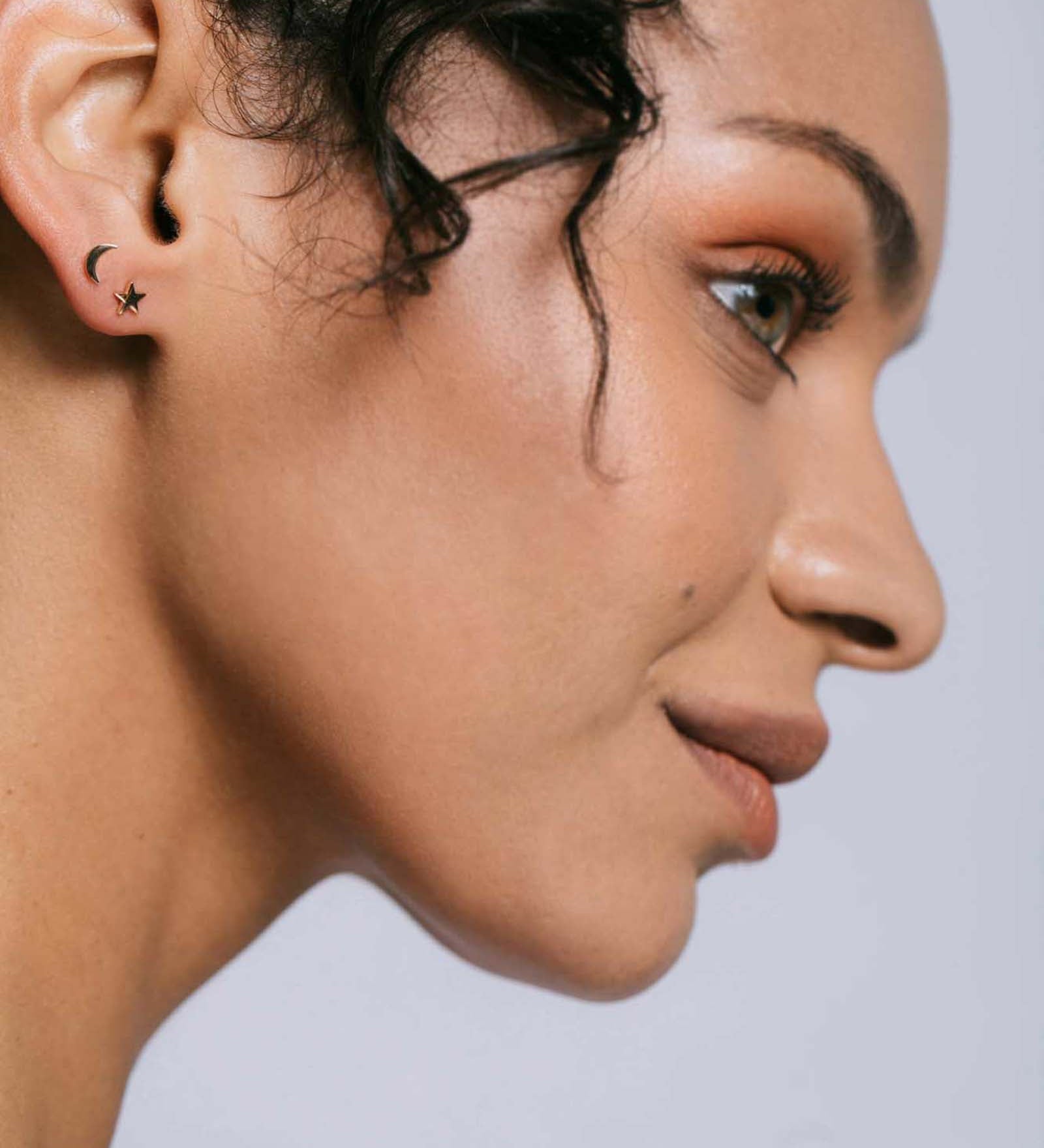 Kris Nations-Star + Moon Stud Earrings-Earrings-18k Gold Vermeil-Blue Ruby Jewellery-Vancouver Canada