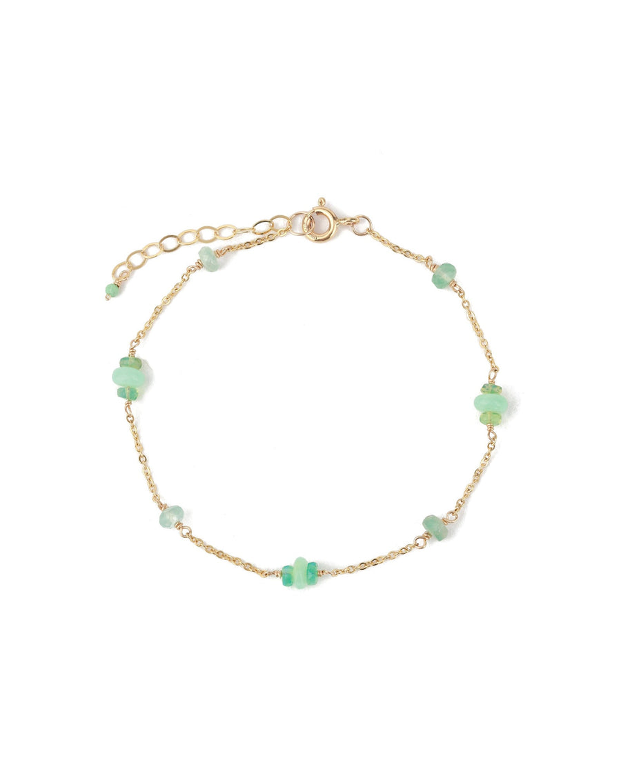Gem Jar-Station Stone Bracelet-Bracelets-14k Gold Filled, Green Opal-Blue Ruby Jewellery-Vancouver Canada