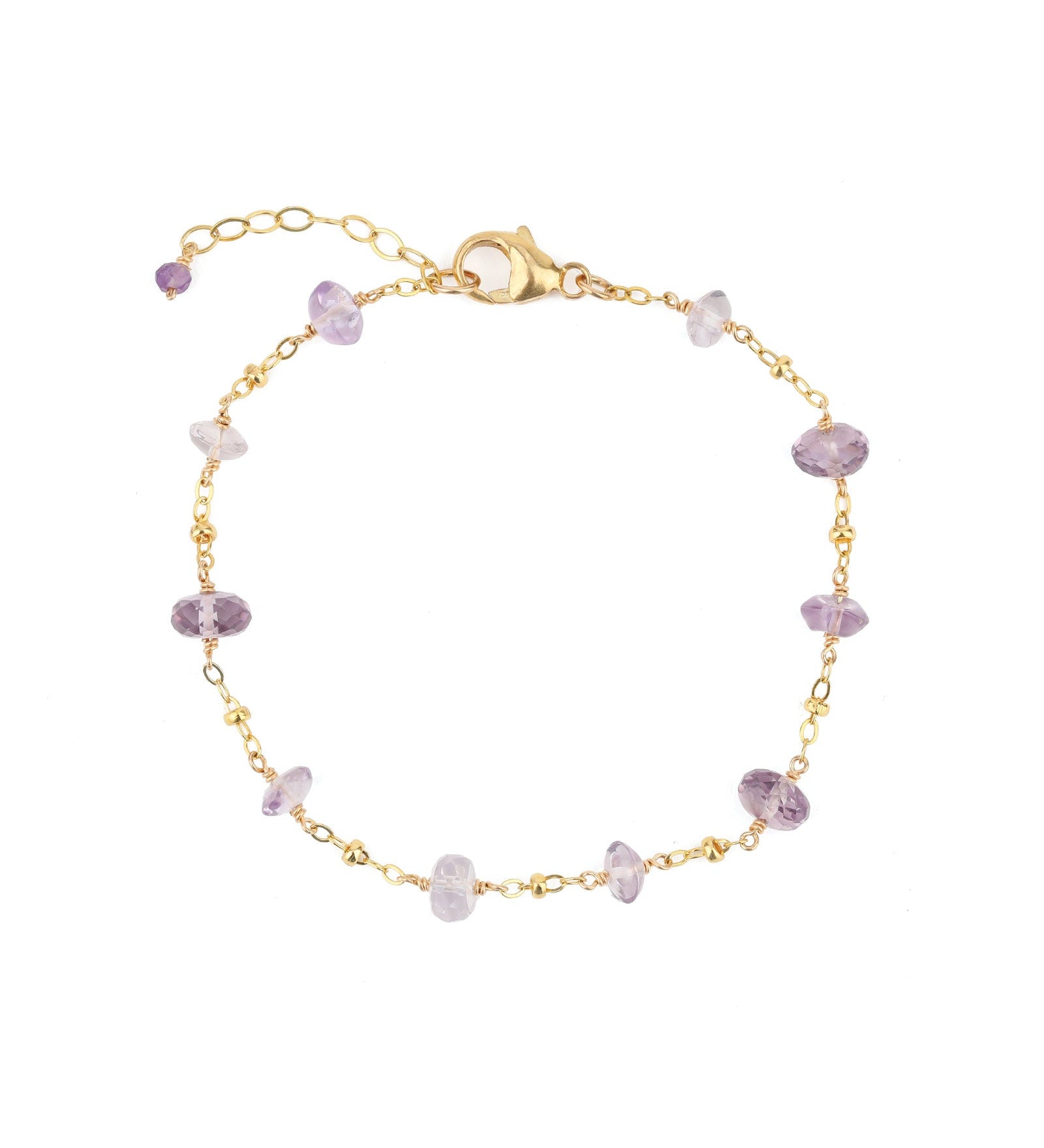 Gem Jar-Stone Satellite Bracelet-Bracelets-14kt Gold Filled, Amethyst-Blue Ruby Jewellery-Vancouver Canada