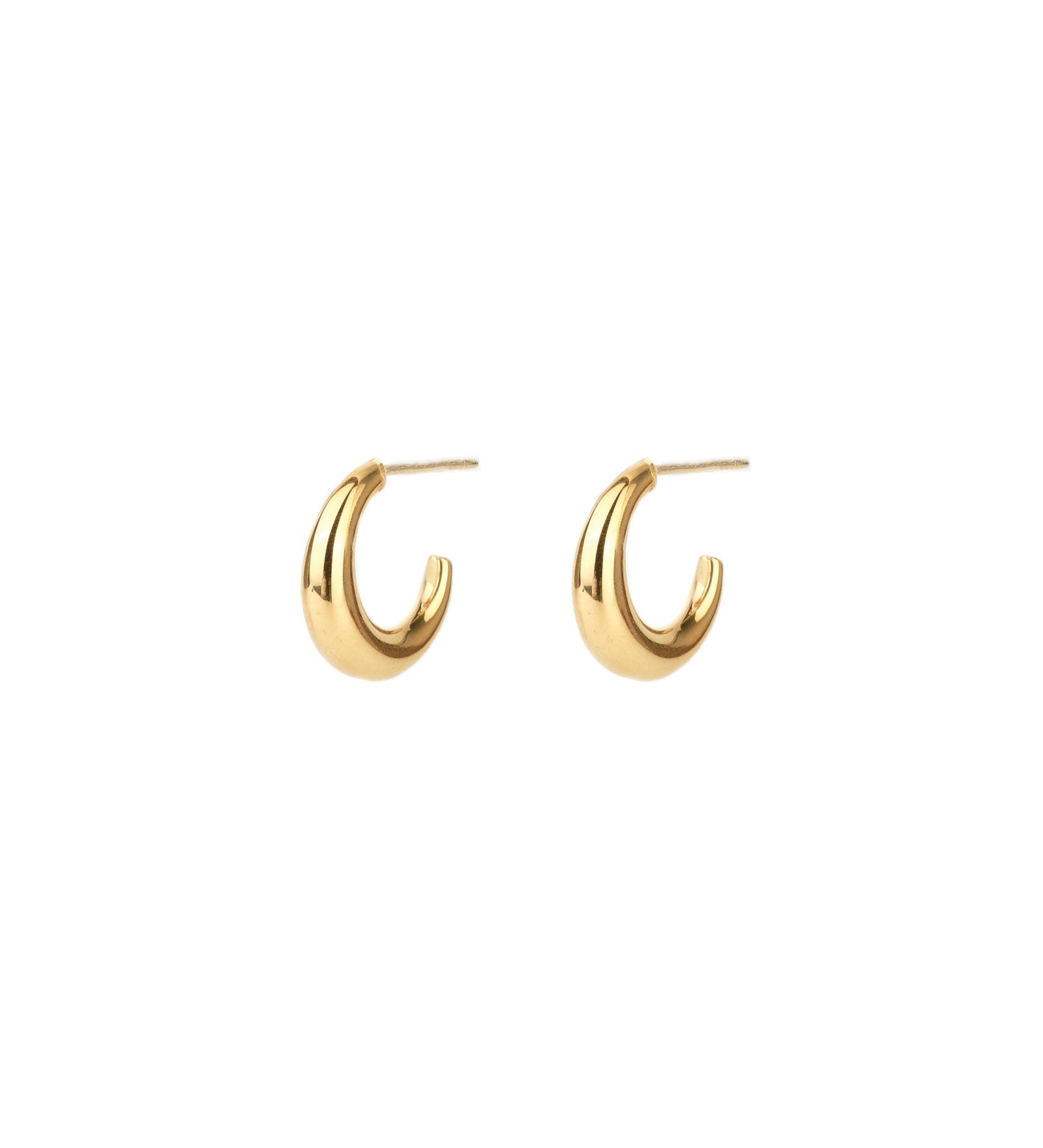Tashi-Tapered Hoops I 15mm-Earrings-14k Gold Vermeil-Blue Ruby Jewellery-Vancouver Canada