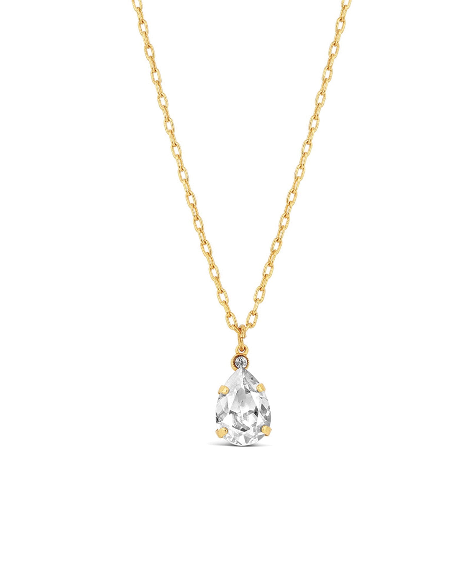 Gold plated crystal necklace on sale