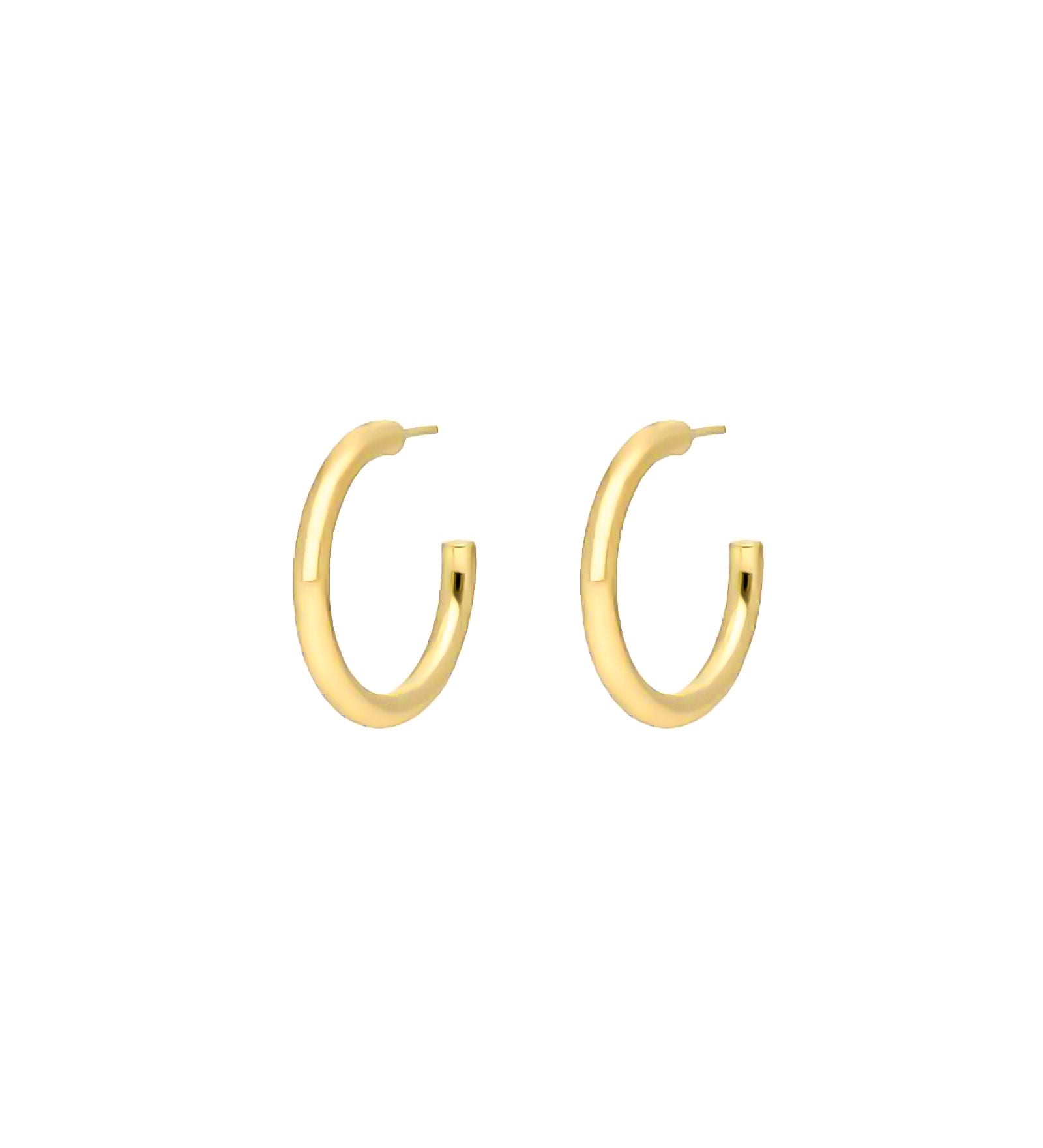 Tashi-Thick Hoops I 20mm-Earrings-14k Gold Vermeil-Blue Ruby Jewellery-Vancouver Canada