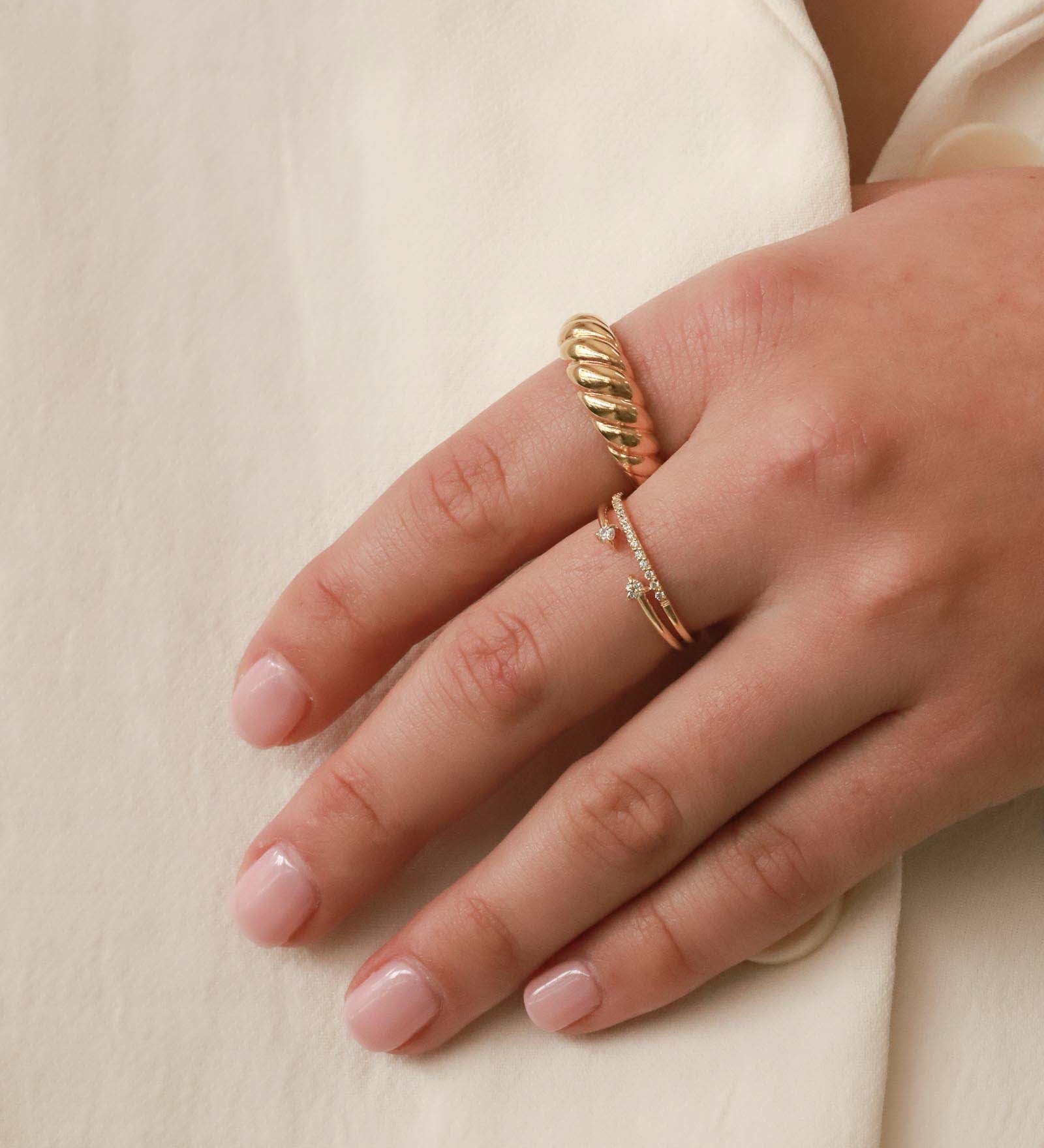 Tashi-Thin Band Pavé Ring-Rings-Blue Ruby Jewellery-Vancouver Canada