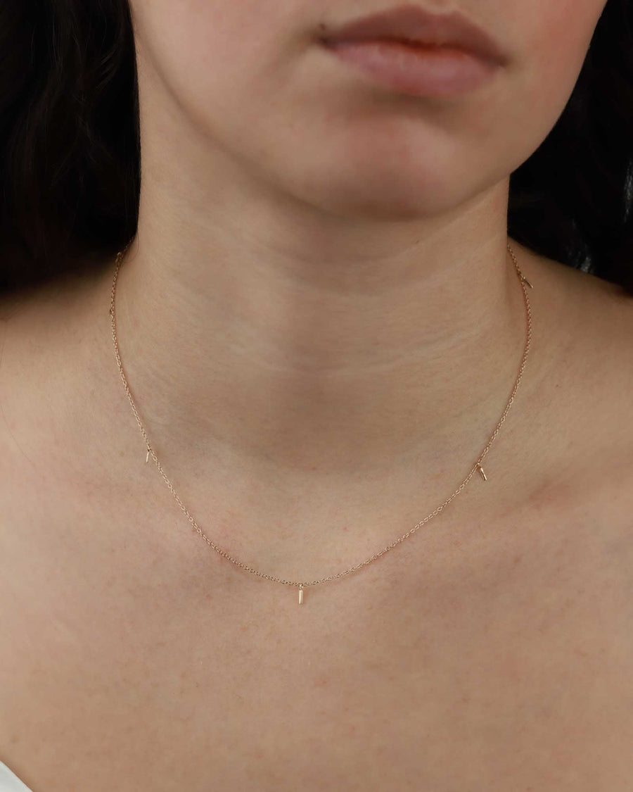 Scosha-Tiny Bar Drop Necklace-Necklaces-10k Yellow Gold-Blue Ruby Jewellery-Vancouver Canada