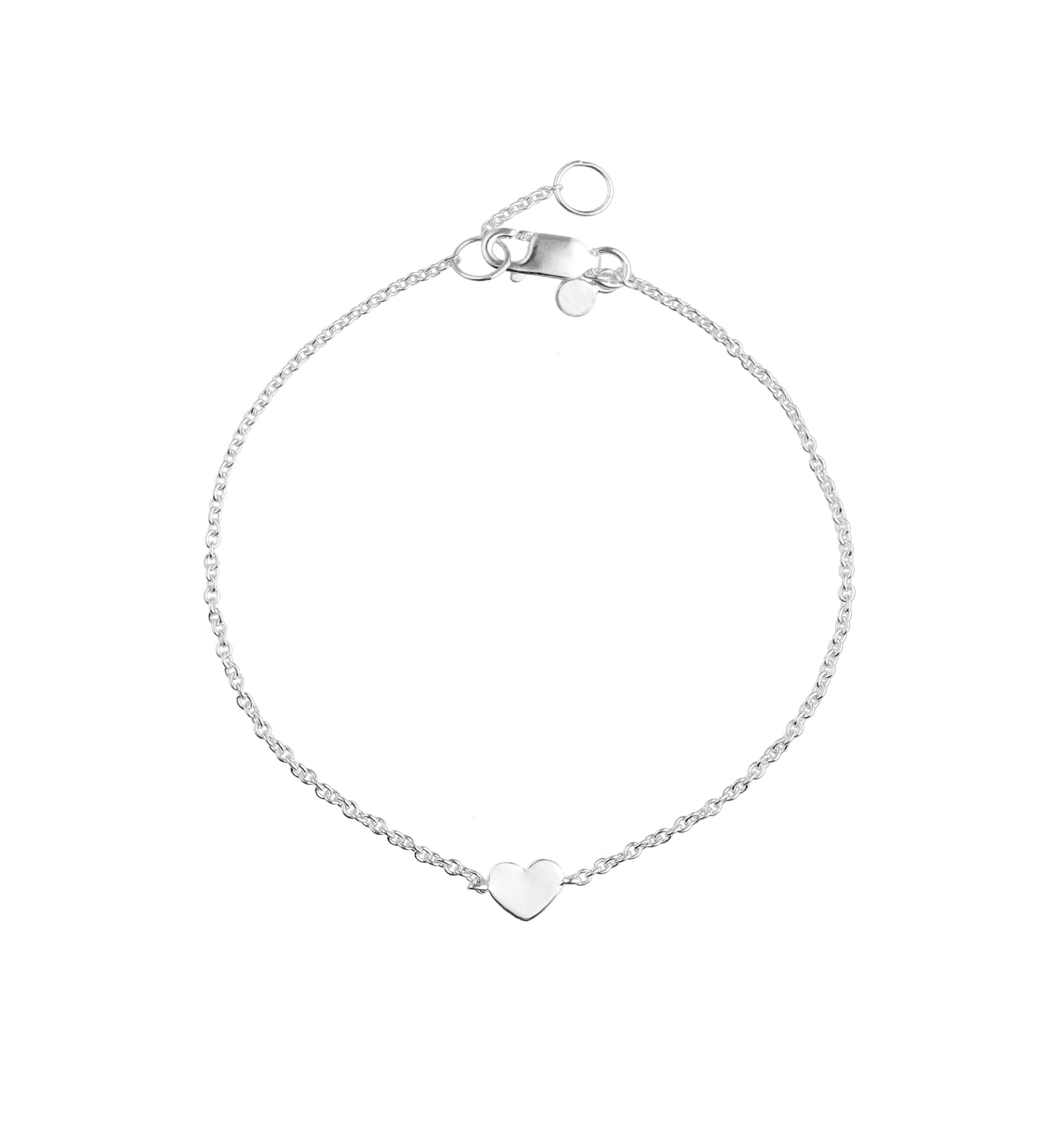 Tashi-Tiny Heart Bracelet-Bracelets-Sterling Silver-Heart-Blue Ruby Jewellery-Vancouver Canada