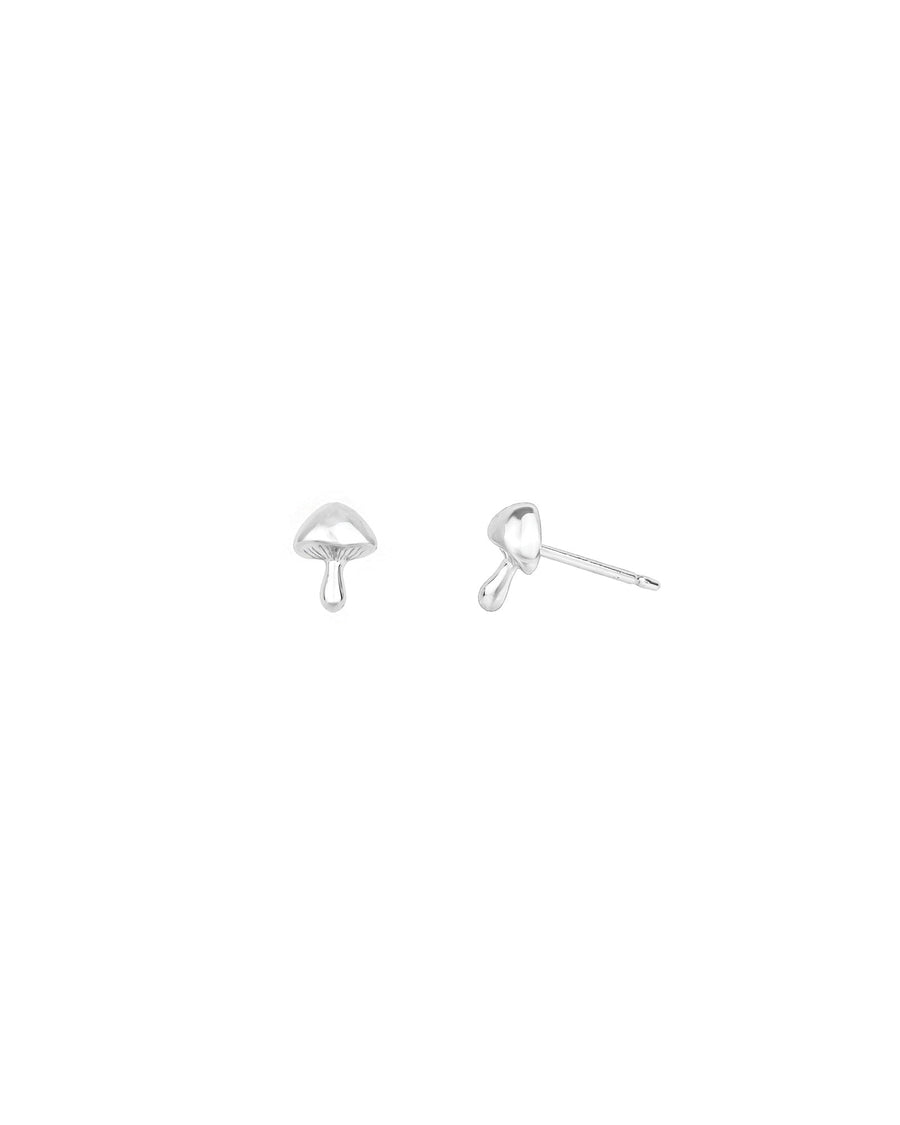 Tashi-Tiny Mushroom Studs-Earrings-Sterling Silver-Blue Ruby Jewellery-Vancouver Canada