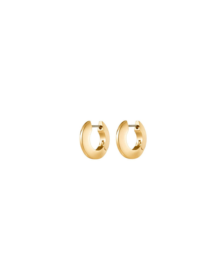 Jenny Bird-Toni Hinged Hoop Earrings I Small-Earrings-14k Gold Plated-Blue Ruby Jewellery-Vancouver Canada