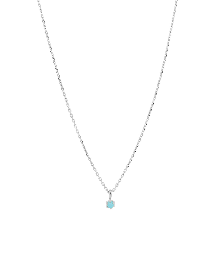 Tashi-Turquoise 6 Prong Necklace-Necklaces-Sterling Silver, Turquoise-Blue Ruby Jewellery-Vancouver Canada