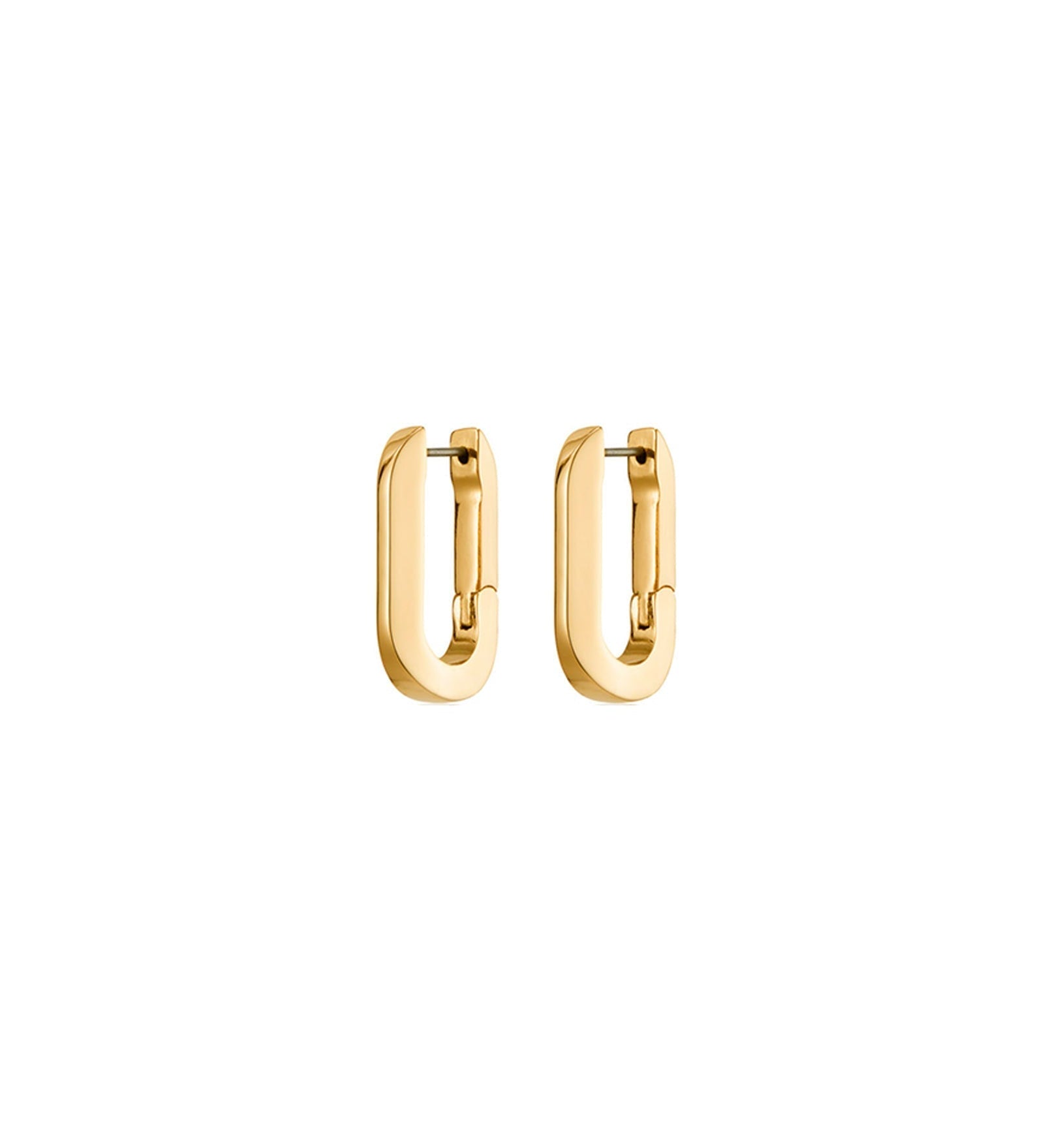 Jenny Bird-U-Link Earrings-Earrings-14k Gold Plated-Blue Ruby Jewellery-Vancouver Canada