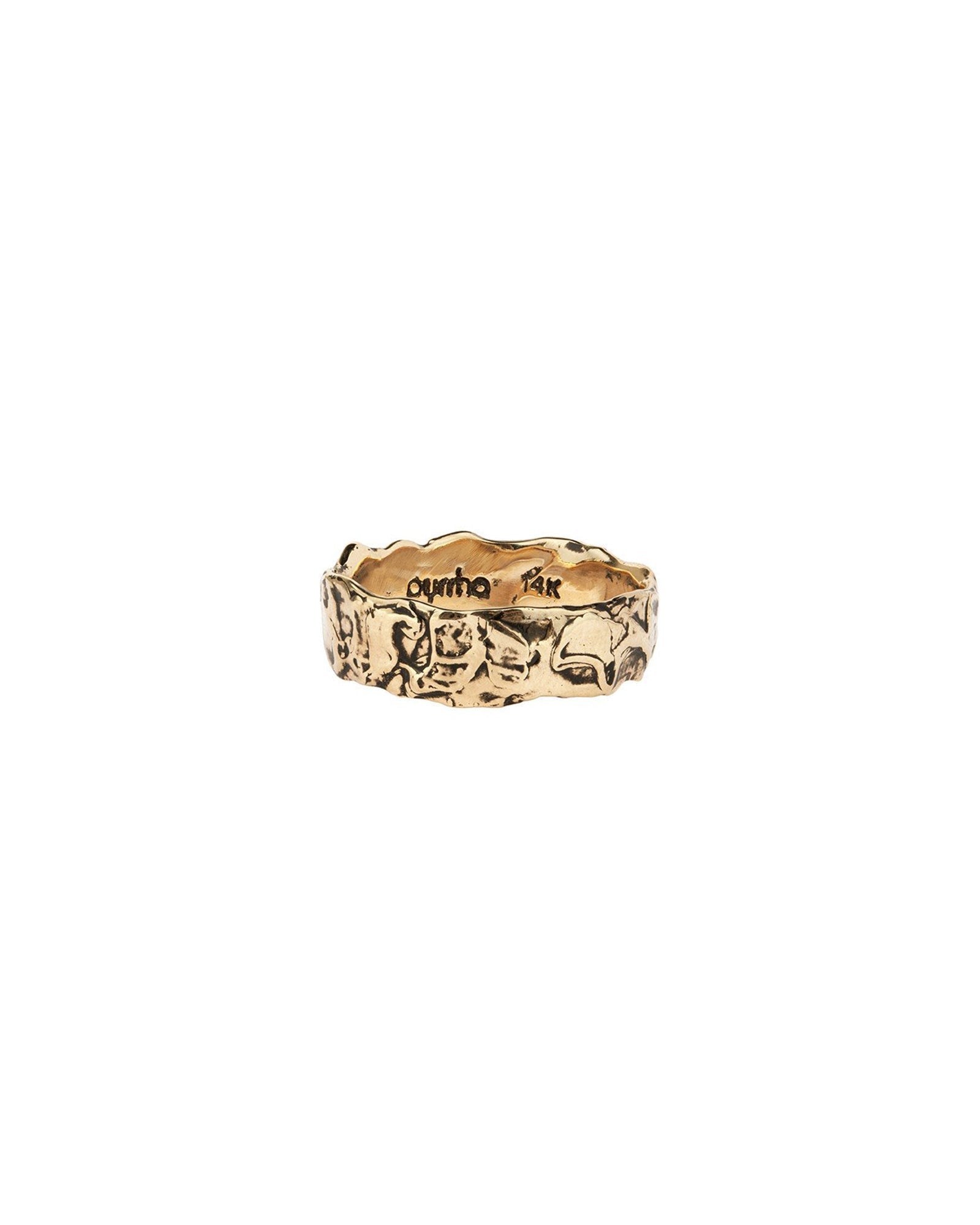 Solid gold wide band ring store