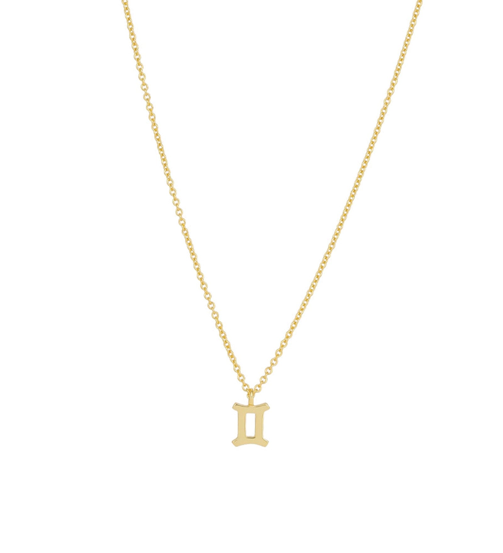 Quiet Icon-Zodiac Necklace-Necklaces-14k Gold Vermeil-Gemini-Blue Ruby Jewellery-Vancouver Canada