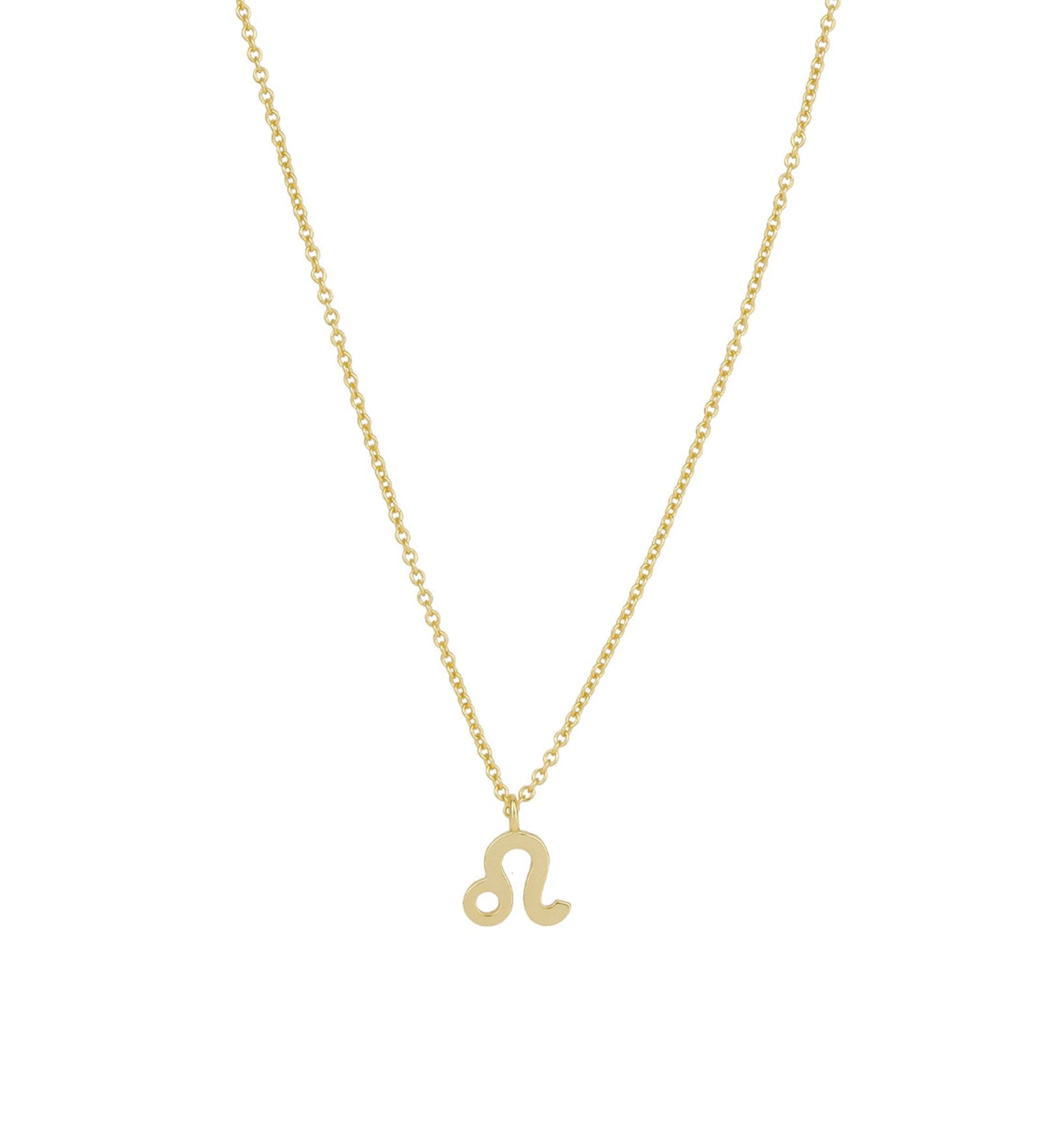 Quiet Icon-Zodiac Necklace-Necklaces-14k Gold Vermeil-Leo-Blue Ruby Jewellery-Vancouver Canada