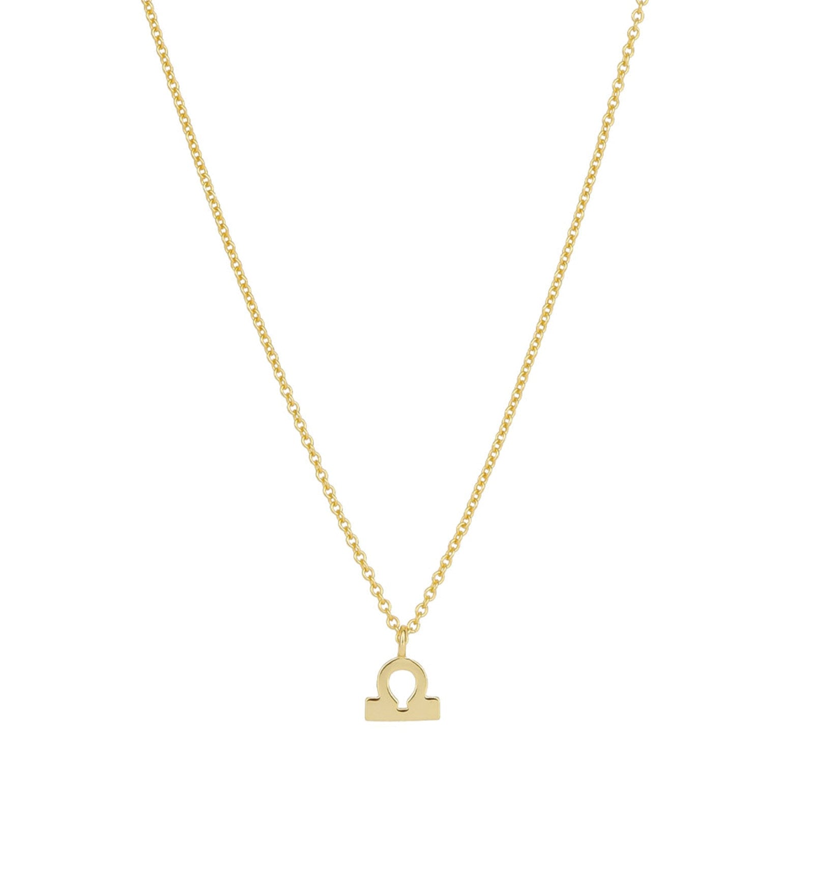 Quiet Icon-Zodiac Necklace-Necklaces-14k Gold Vermeil-Libra-Blue Ruby Jewellery-Vancouver Canada